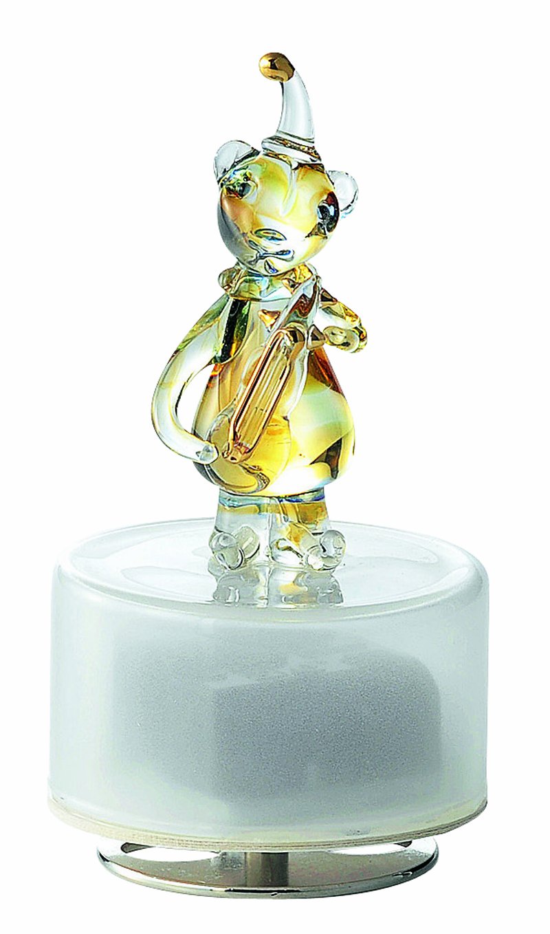 • サイズ:約直径7×高さ13cm • 重量:約220g • 素材:ガラス • 製造国:中国 • 製品は電池を使用せずに手巻き式で作動します。