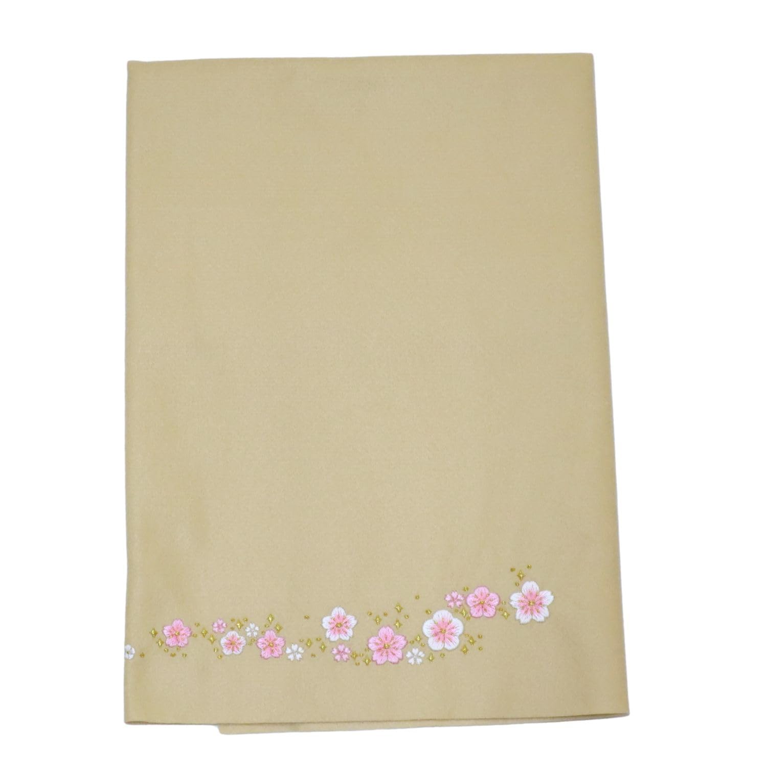 雛人形 毛氈 もうせん 三月床飾り用敷物 桜刺繍 モカ 75×55cm フェルト毛氈 フェルトマット