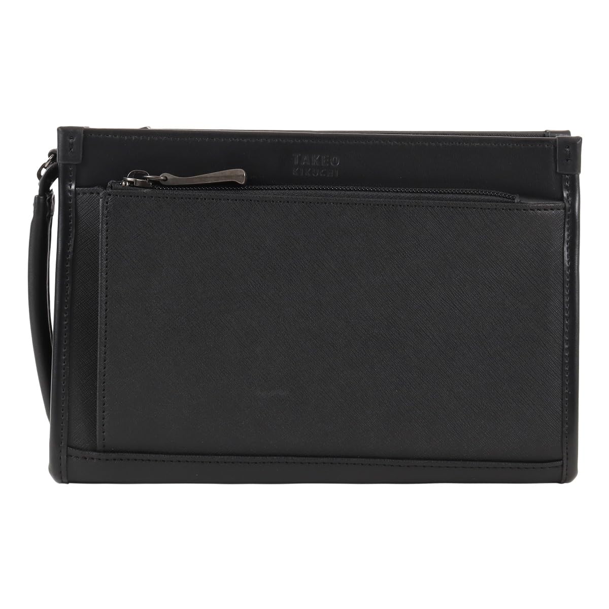 [タケオキクチ] クラッチバッグ ポーチ マルチポーチ セカンドバッグ 冠婚葬祭 シンプル きれいめ メンズ 271201 ナビ コンパクト カジュアル フォーマル 撥水 【01】 ブラック