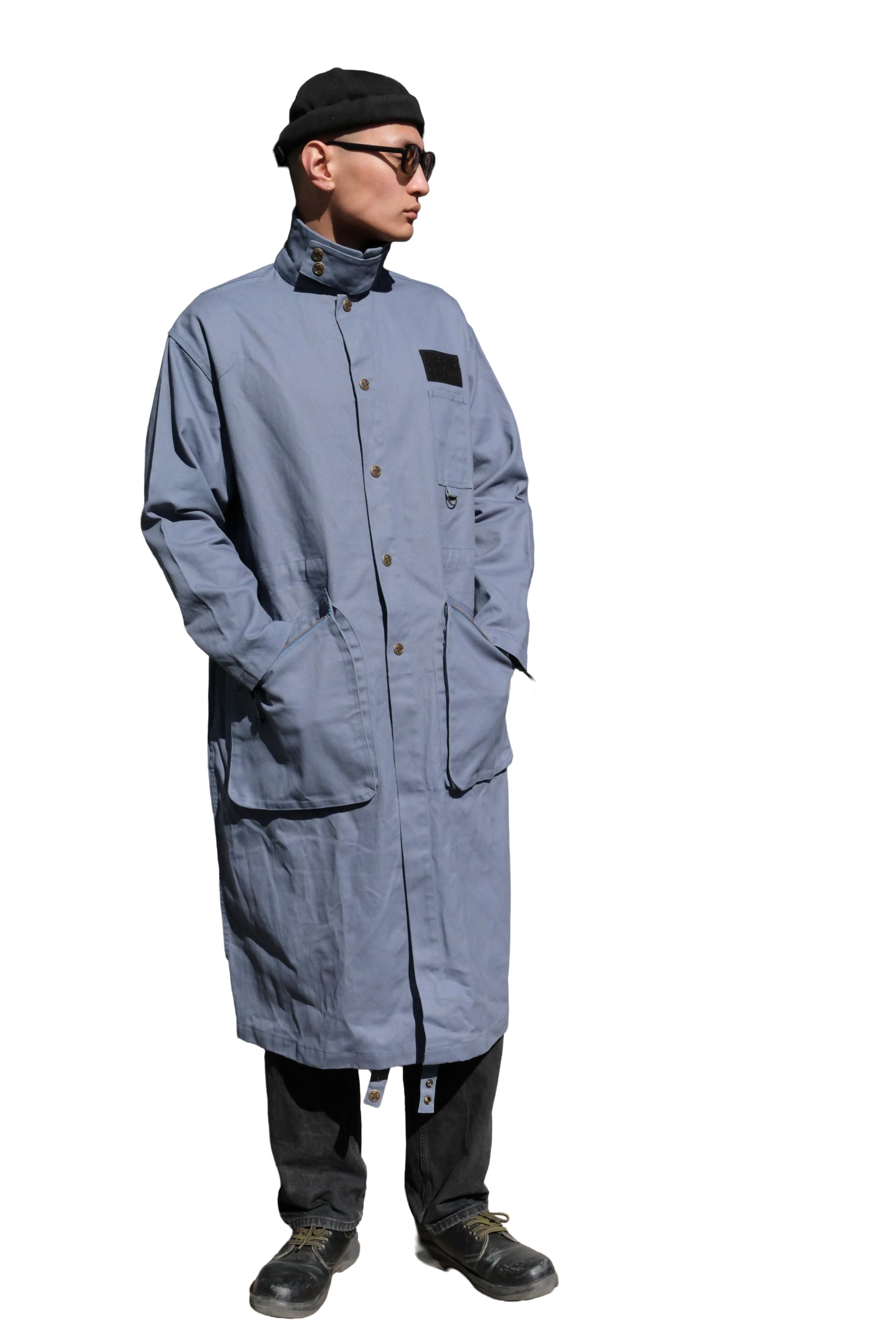 [DekiTech] 焚火コート 溶接コート ジャケット エプロン 焚火 溶接 作業着 保護 耐火 焚火 アウトドア ウェア キャンプ 男女兼用 ロングコート J55firecoat