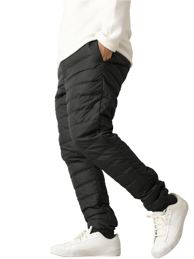 [LIMITED SELECT] リミテッドセレクト M3 前開き ダウンパンツ メンズ 防風 透湿 撥水加工 登山 アウトドア 羽毛 RQ0838 L F マットブラック 00