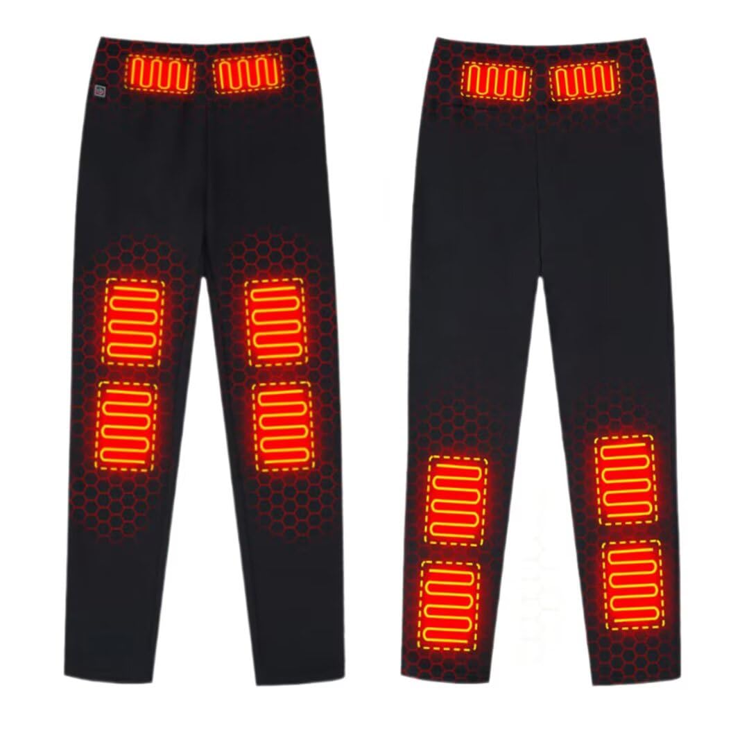 [Yucahype] 12箇所発熱 電熱パンツ 男女兼用 裏起毛 2重防寒 ワンボタン制御 USB給電 防寒ズボン ヒーター付き 発熱 寒さ対策 ヒートパンツ 洗濯可 速暖 メンズ レディース 大きいサイズ 冬アウ