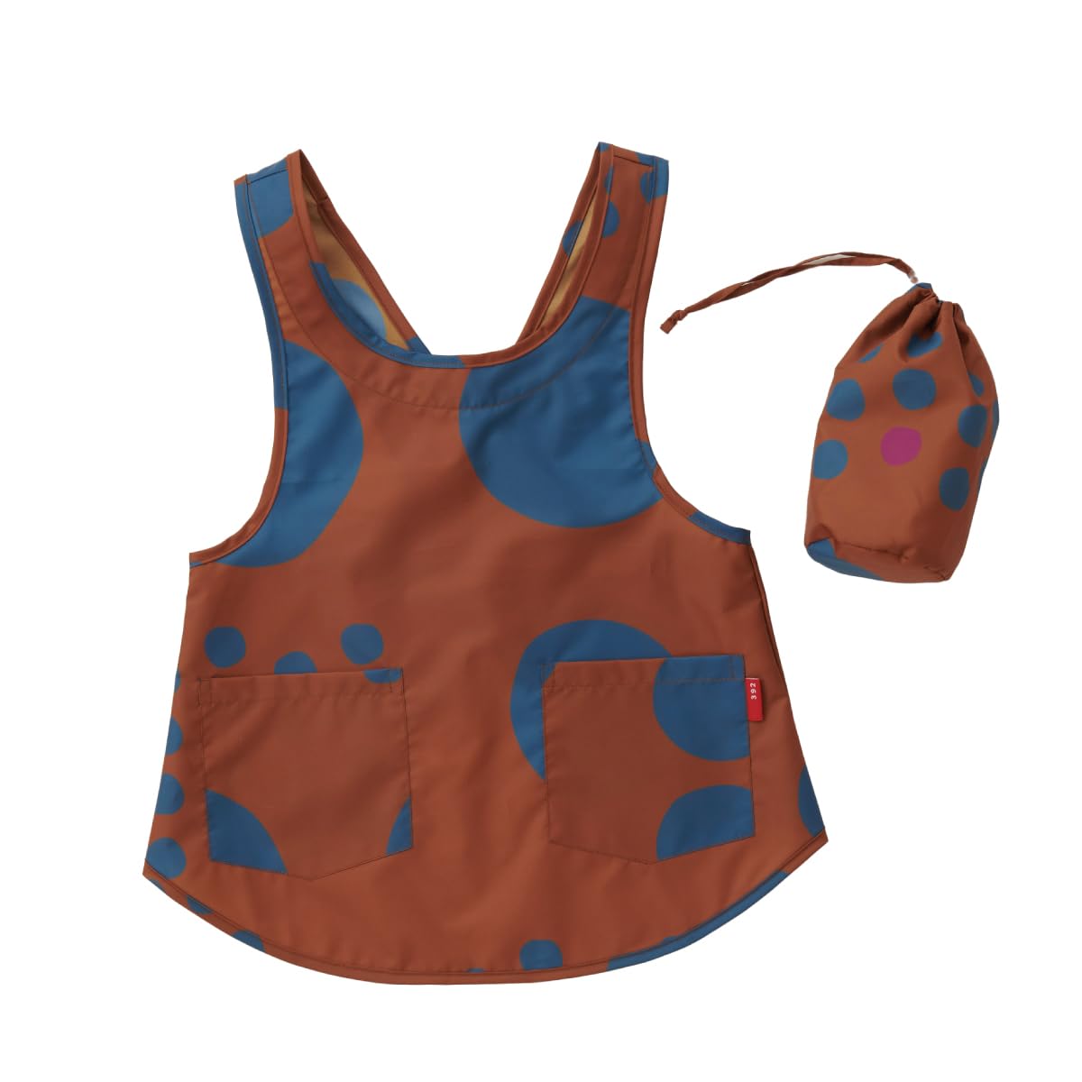 392plusm maru kids apron ブラウン