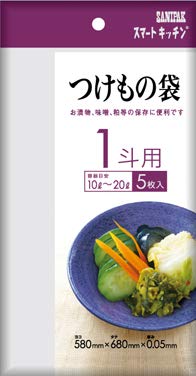 日本サニパック(Sanipak) 漬物袋 1斗 用 透明 5枚 0.05 KS42