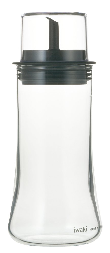 iwaki(イワキ) AGCテクノグラス 耐熱ガラス 液だれしにくい醬油差し 醤油用 160ml もれにくい フタ付き..