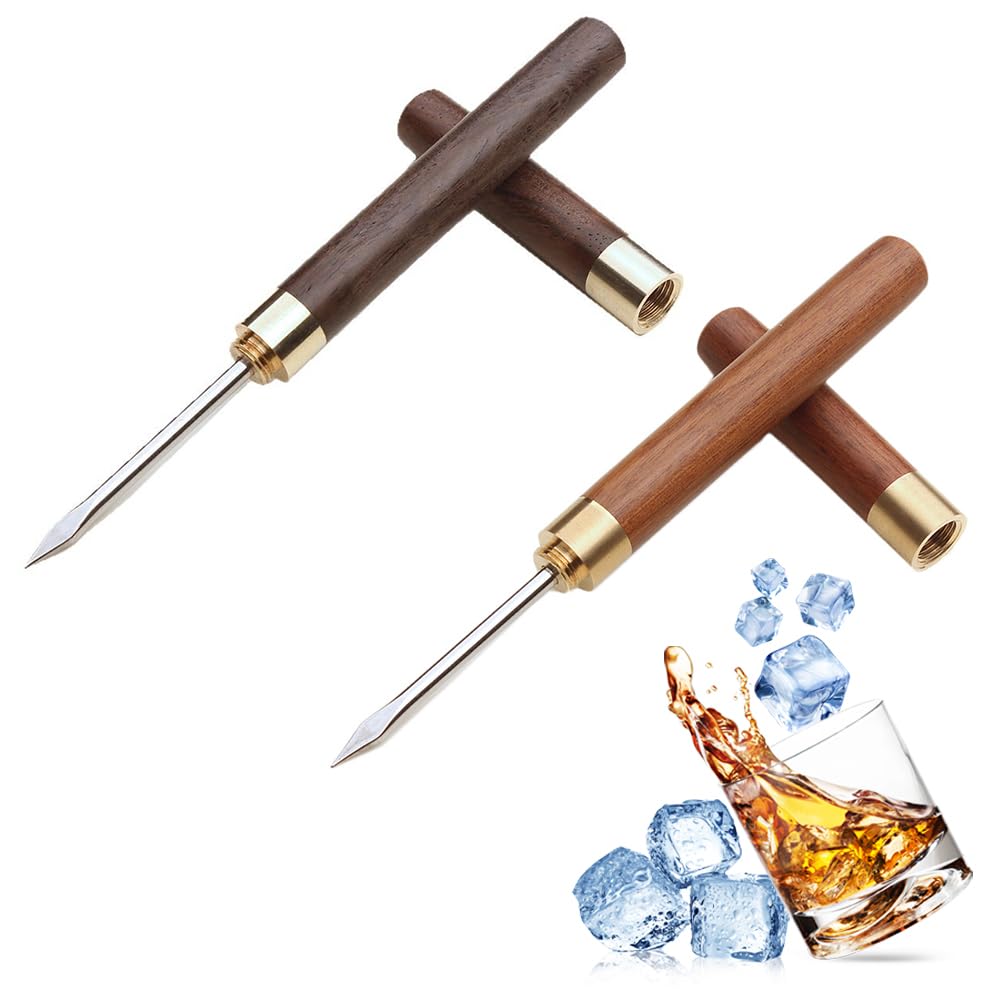 アイスピック 氷割り 砕氷道具 細い アイスピッケル 茶針 普洱茶刀 誤傷防止収納 ミニ 鋭い 持ち運び ..