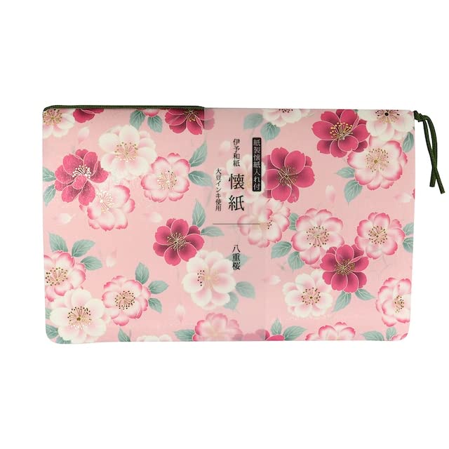 カミイソ産商(Kamiiso) kimono美 懐紙 ケース付き 八重桜 175mm×145mm 20枚入り No.3525