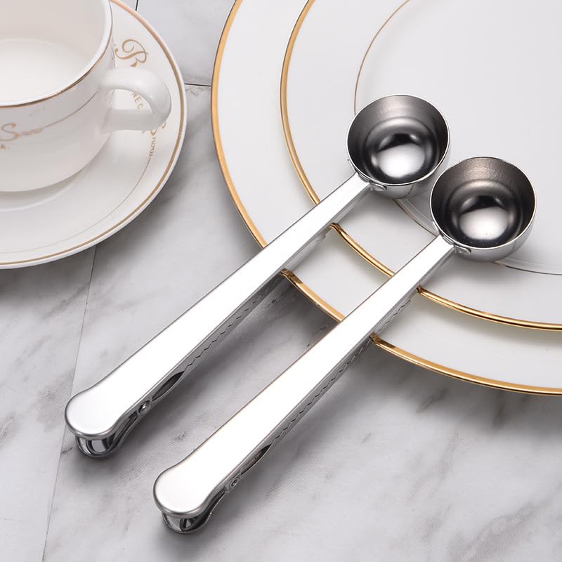 【Zixui】コーヒー計量スプーン コーヒーメジャースプーン キッチンツール クリップ付き お茶 グラニュー糖 小麦粉 粉乳 スパイス キッチン カフェ レストラン オフィス