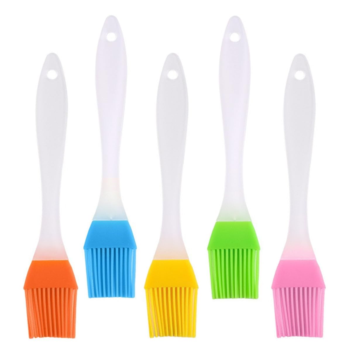 RuiChy シリコン 塗り刷毛 5個入 耐熱 取り外し可能 料理ブラシ 鶏肉 魚 焼肉 お菓子 製菓 バーベキュ..