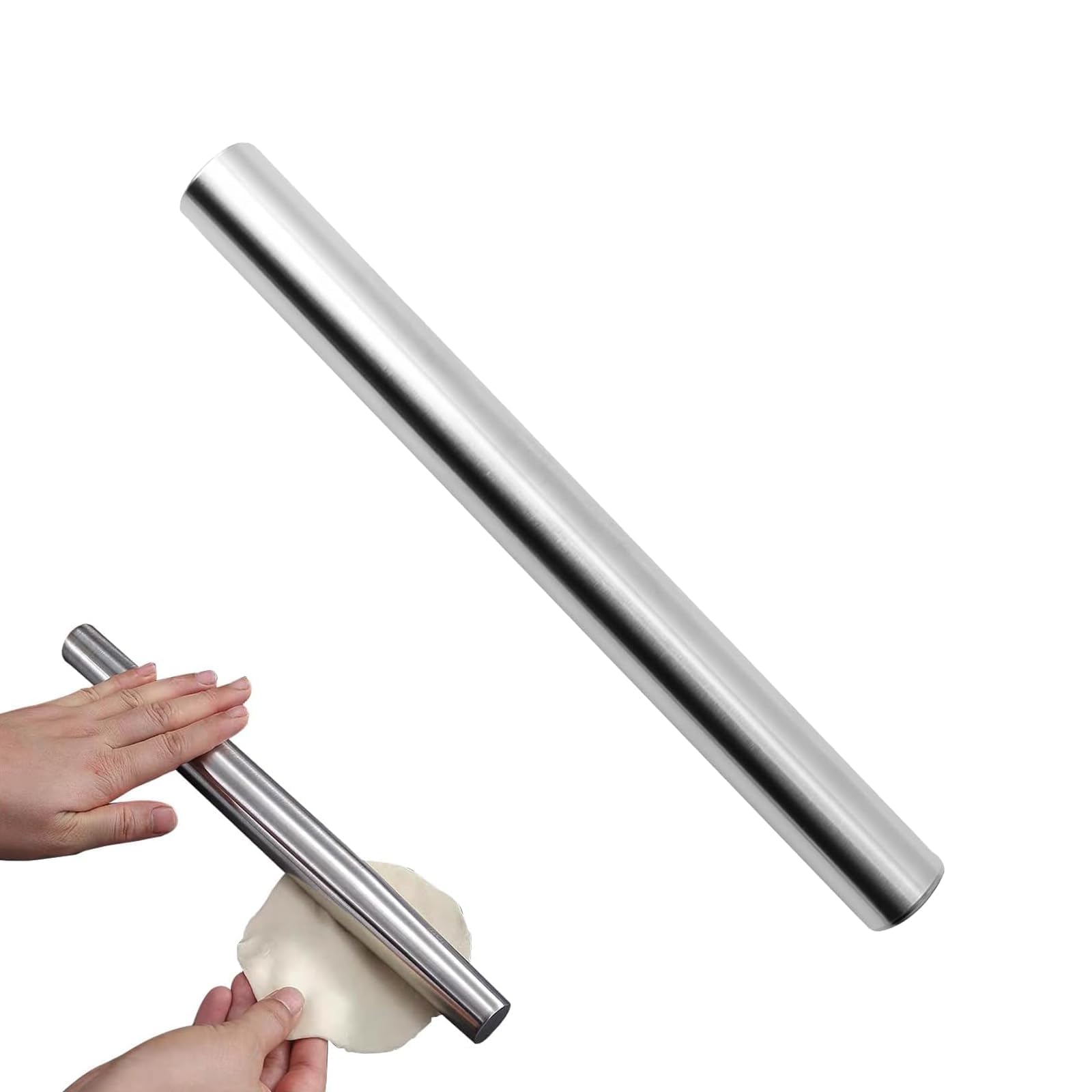 Meltryllis めん棒 麺棒 ステンレス製 キッチン用品 パン作り道具 ステンレス パイプ式 パン キッチン ..