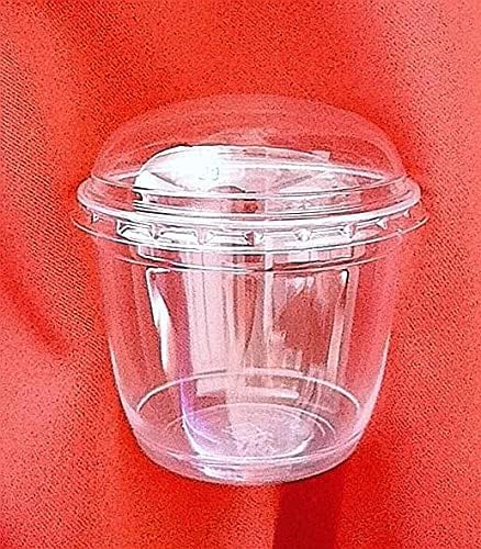 VX 日本製 レンジ対応 フタ付 デザートカップ プリンカップ 耐熱 ゼリーカップ プラスチック 20個 セッ..