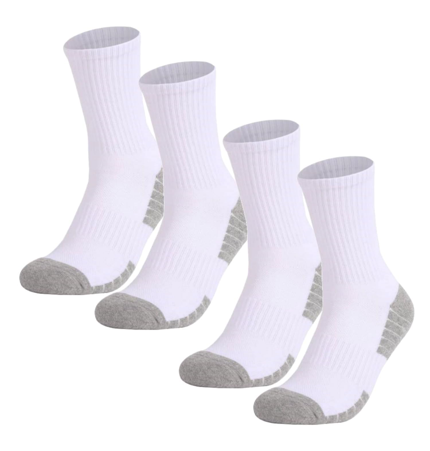 [Aqinmony] 靴下 メンズ スポーツソックス 厚手 通気防臭 滑り止め 登山用靴下 作業用靴下 アウトドア バスケ ランニングソックス 綿 足臭対策 疲労防止 男女兼用 2足組 H20 L 白