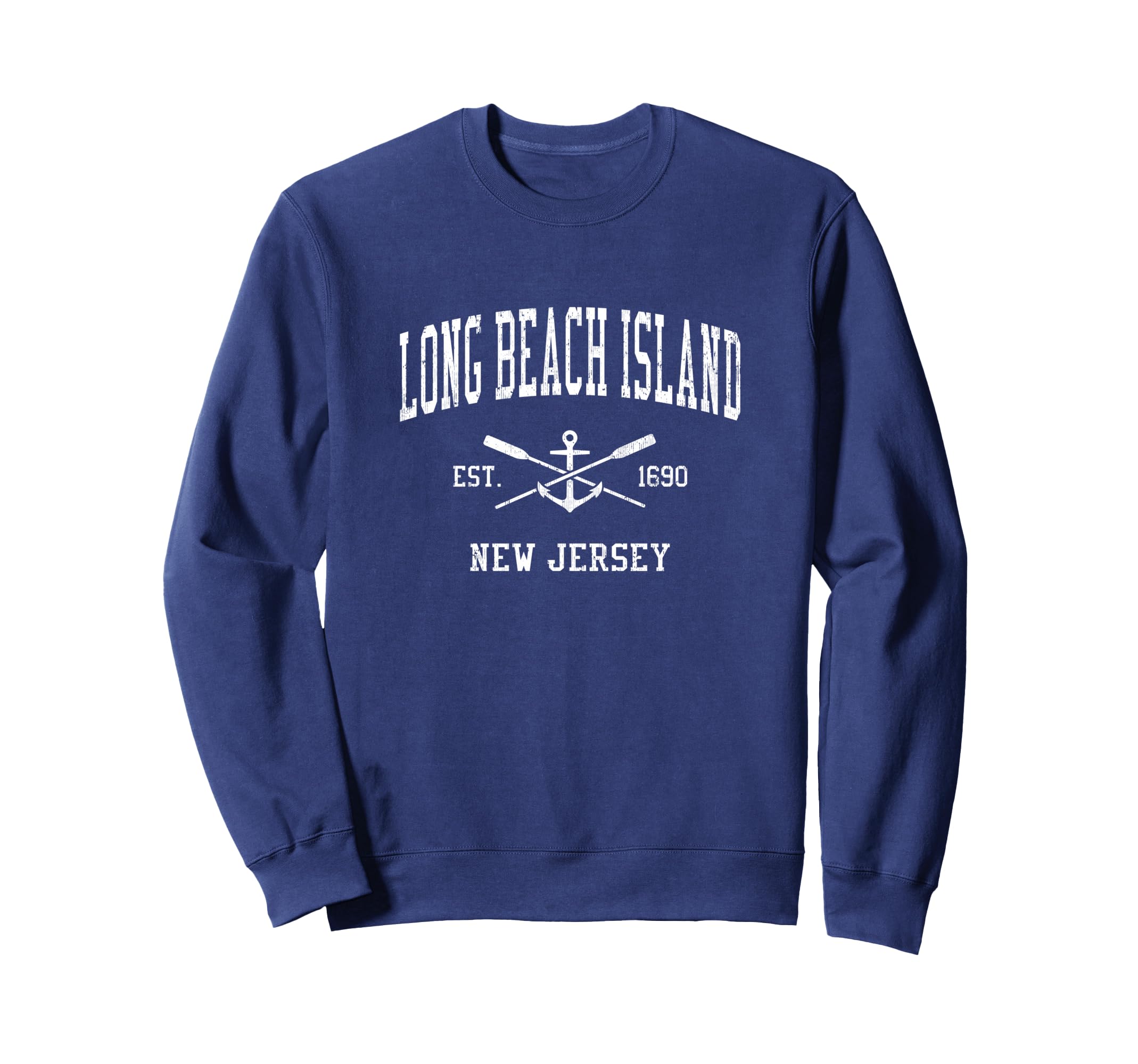 Long Beach Island NJ ヴィンテージ クロスオール & ボートアンカー スポア トレーナー