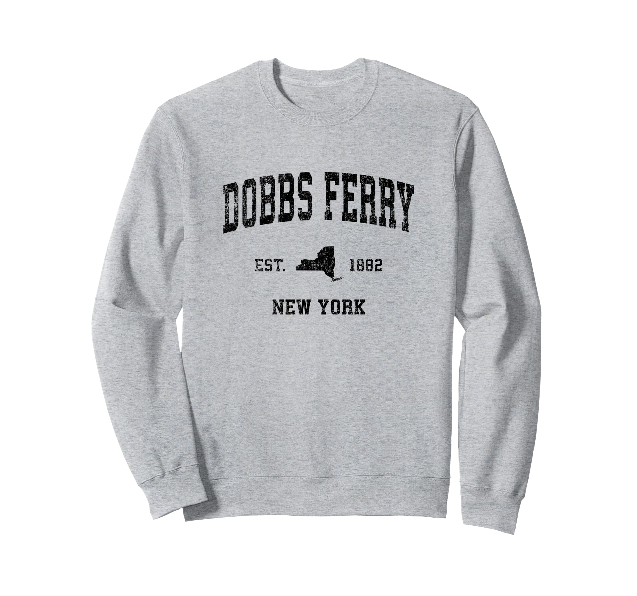 Dobbs Ferry New York NY ビンテージスポーツデザイン ブラックプリント トレーナー
