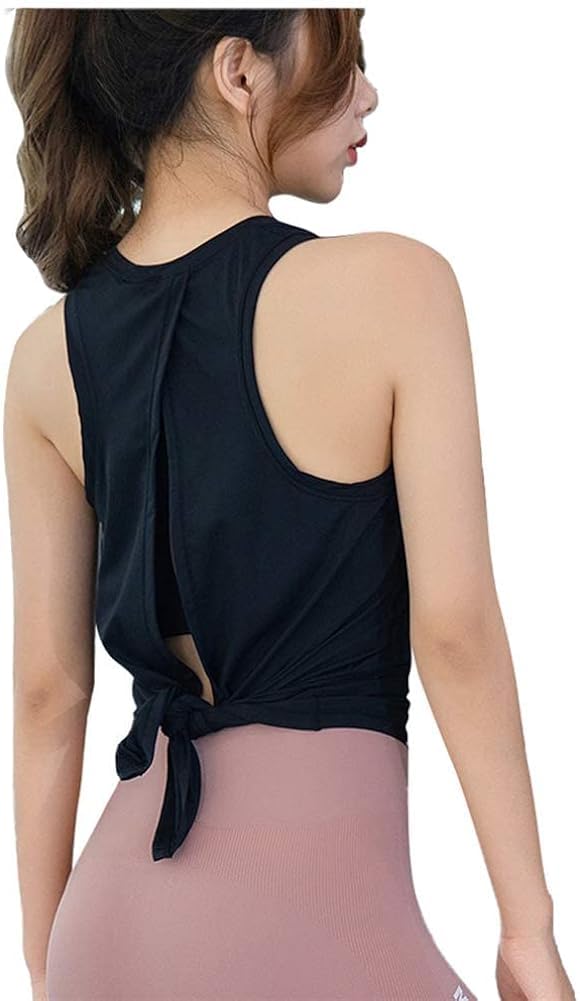 [Gincci] ヨガウェア 半袖 ヨガシャツ レディース ヨガ ジムウェア スポーツウェア トップス ショート丈 ランニングウェア フィットネスウェア 体型カバー 背中開き ヨガTシャツ おしゃれ 速