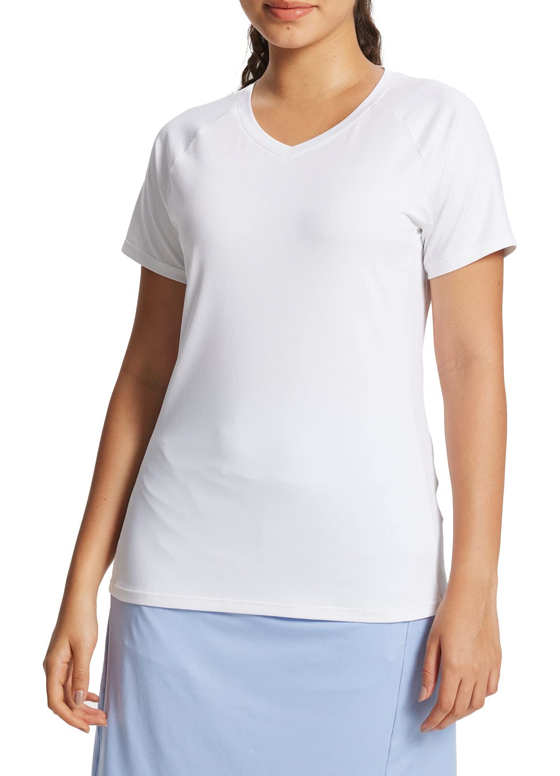 [baleaf] [バリーフ] レディース 女性用 ランニングシャツ Vネック半袖 ホワイト M(4.0)