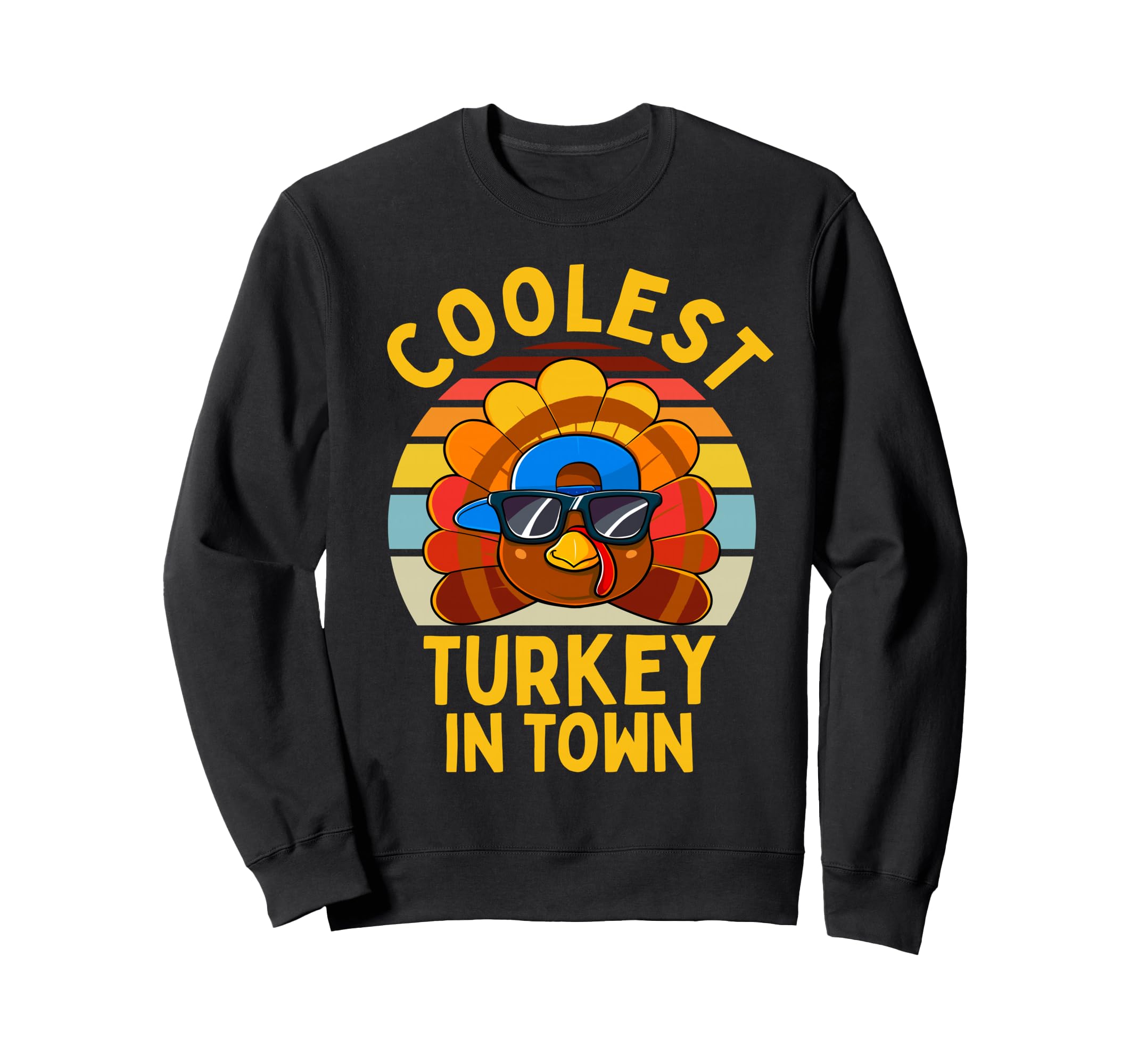 Coolest Turkey In Town 感謝祭 家族 男の子 女の子 幼児 トレーナー