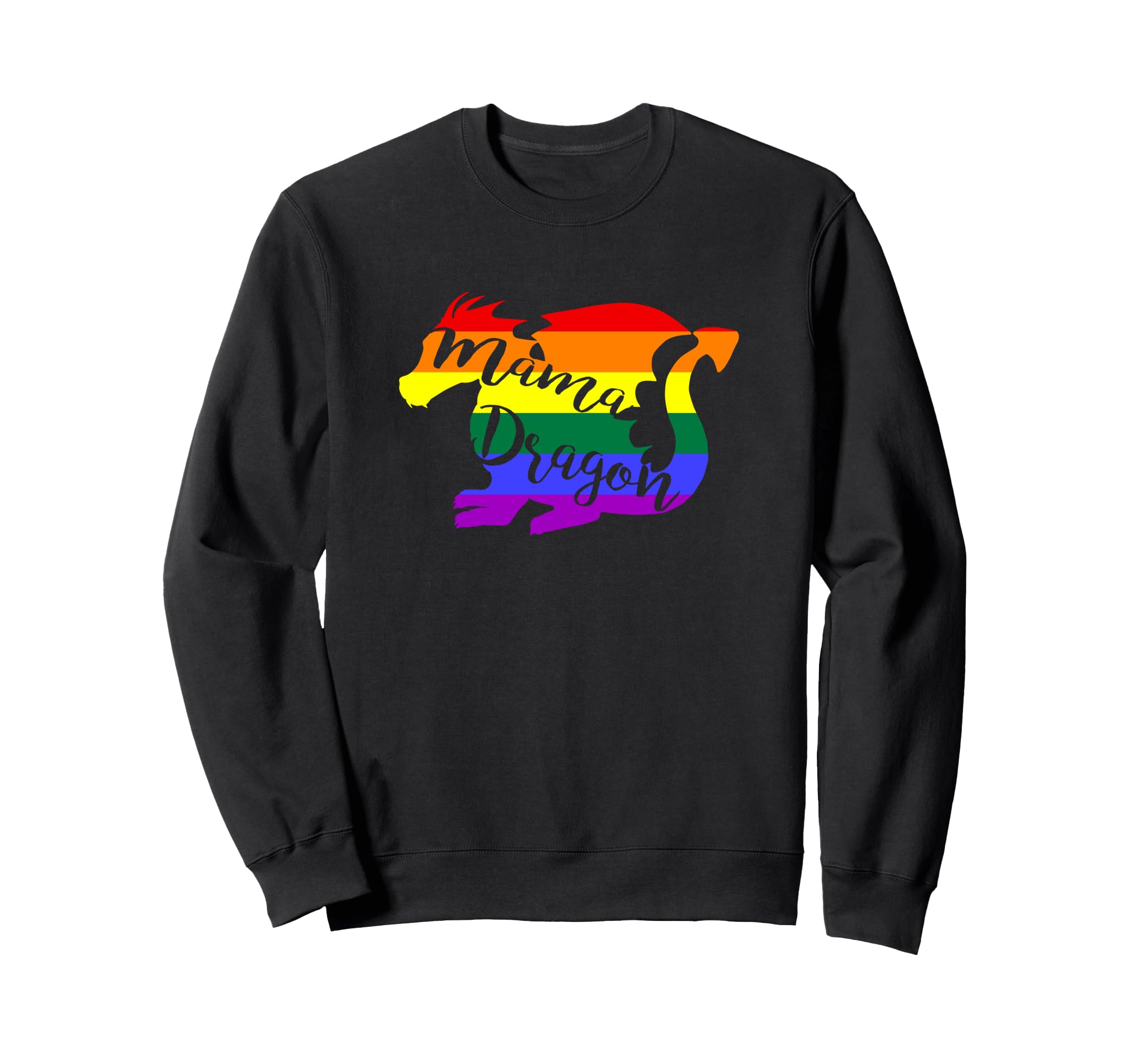 ママドラゴンレインボーデザイン LGBTQ+ サポートプライドステートメント トレーナー