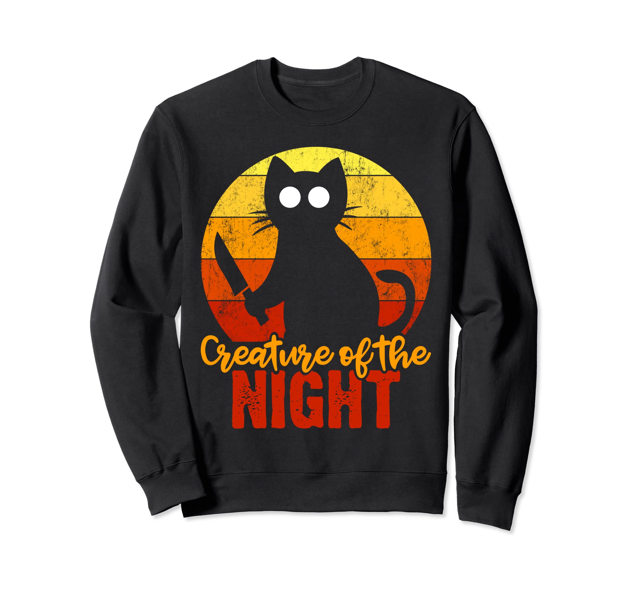 Creature of the Night Cat Gory 血まみれハロウィン トレーナー