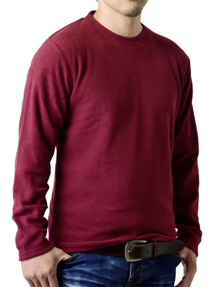 [アルージェ] スウェット マイクロフリース フリーストレーナー クルーネック タートルネック / D1S / M 12ワインクルーネック