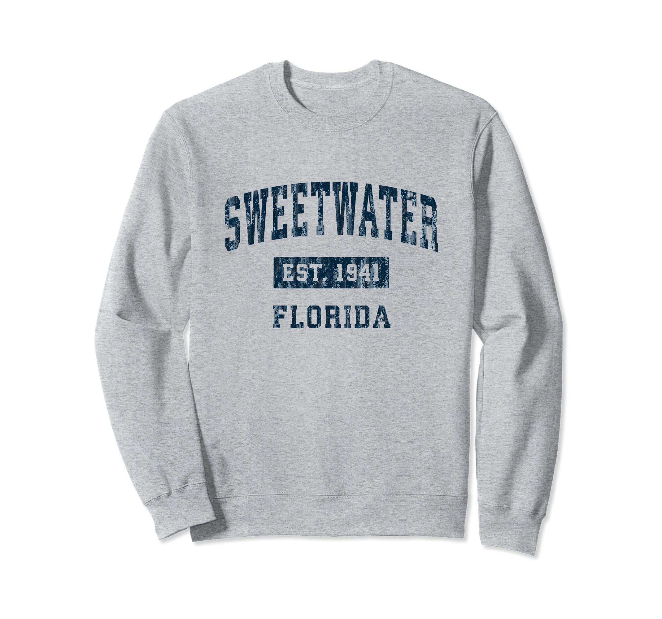 Sweetwater Florida FL ヴィンテージ スポーツデザイン ネイビー プリント トレーナー