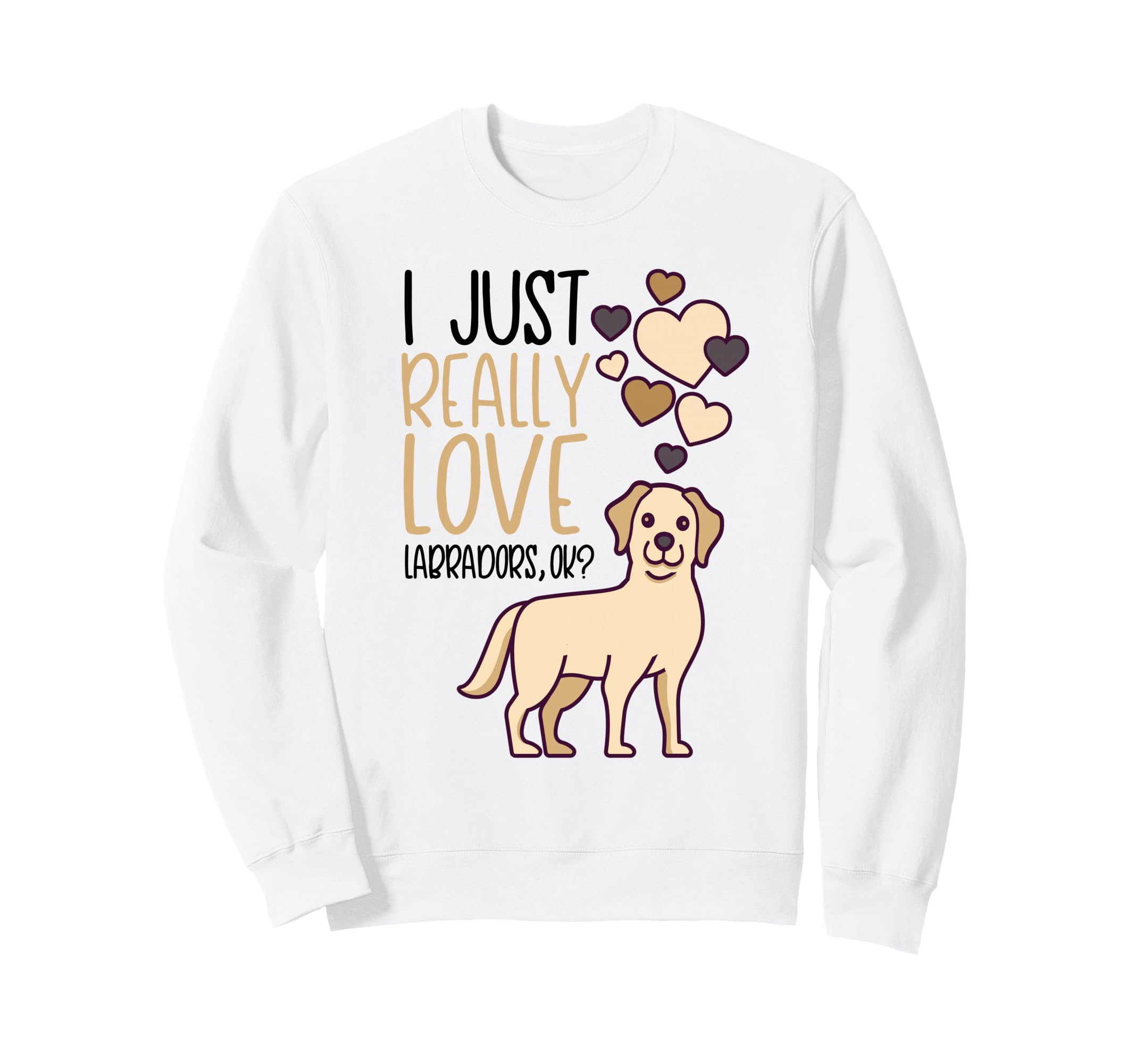 イエローラボウィズハーツアイラブラブラドールOK トレーナー