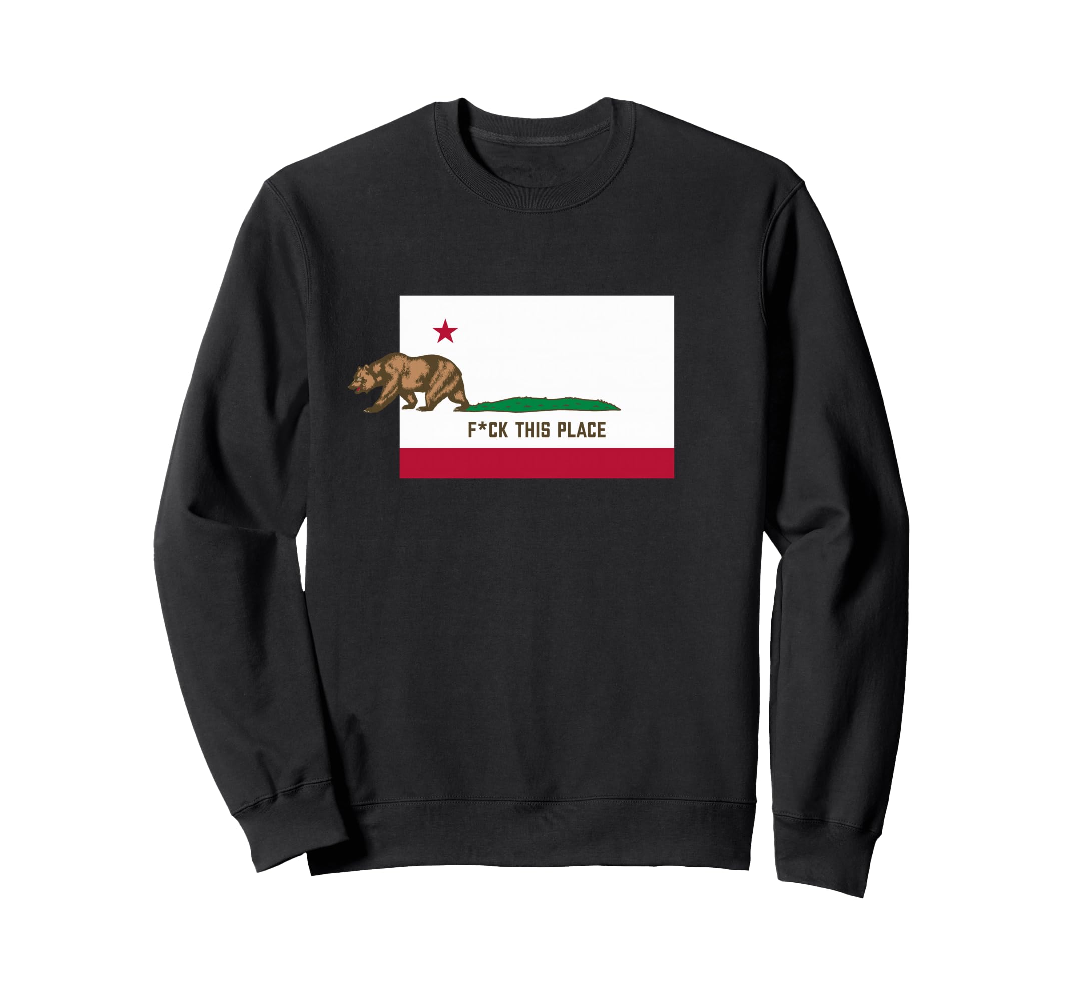 Fuck This Place - Leaving California Funny CENSORED デザイン トレーナー