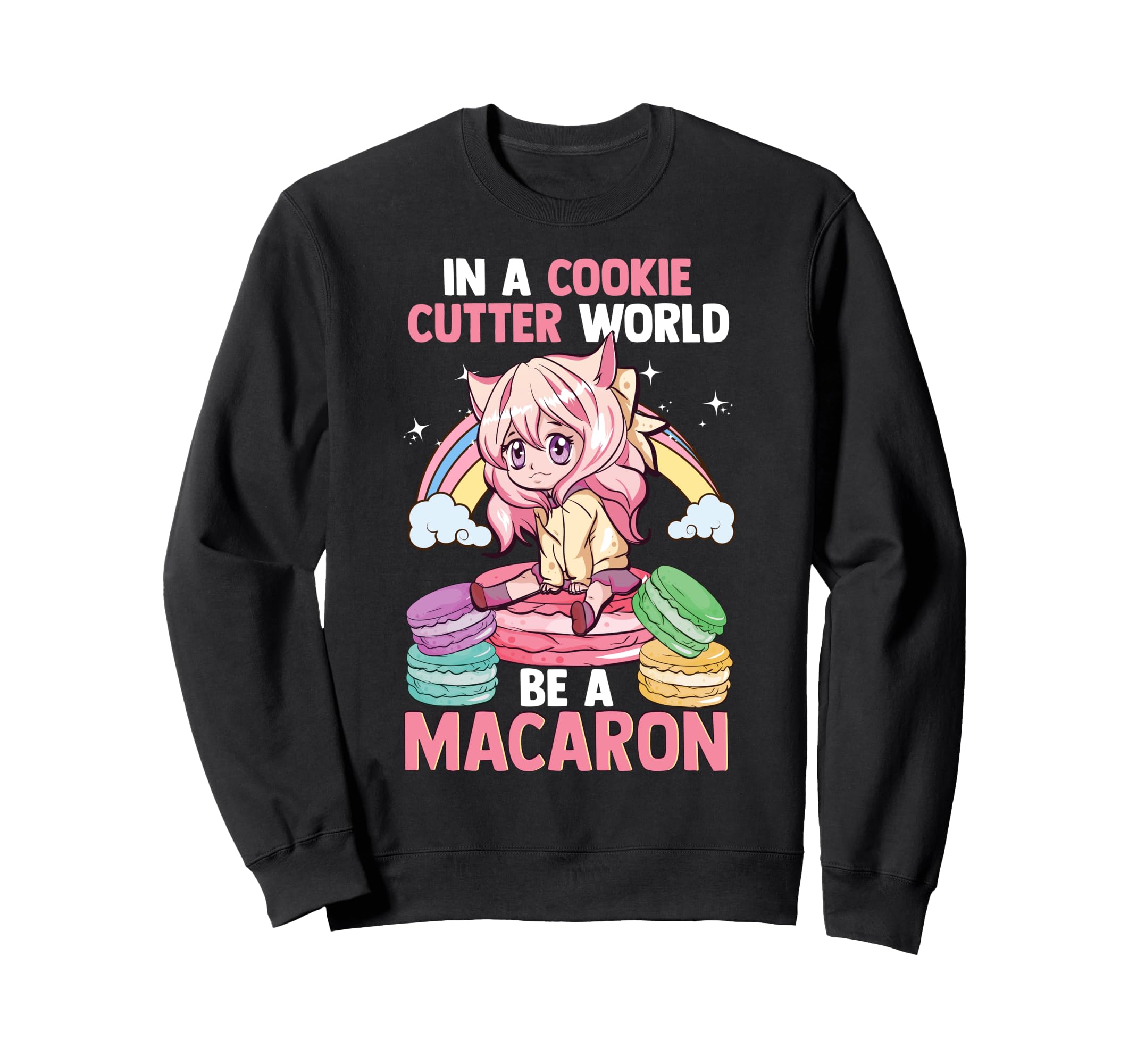 Macarons French Cookie Japanese Anime Kawaii トレーナー