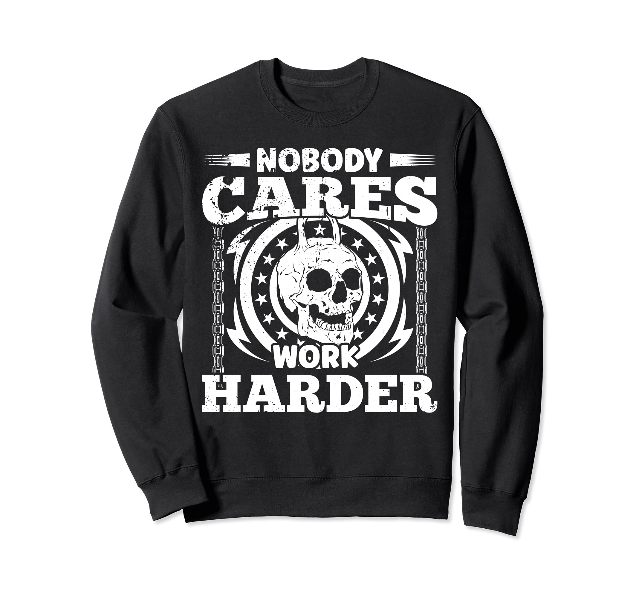 Nobody Cares Work Harder Skull ケトルベル フィット ジム ワークアウト トレーナー