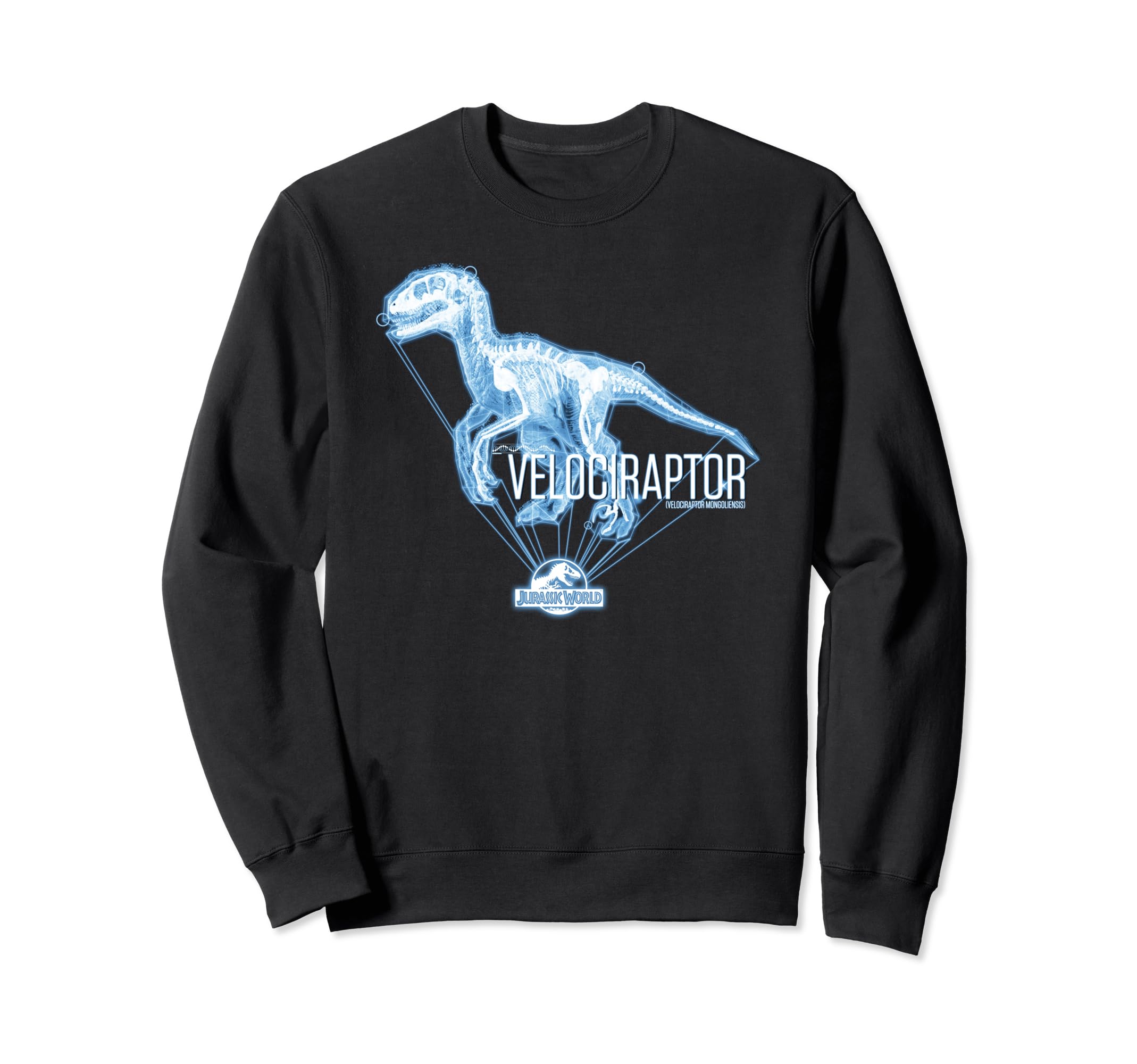 Jurassic World Velociraptor Hologram Title Logo トレーナー