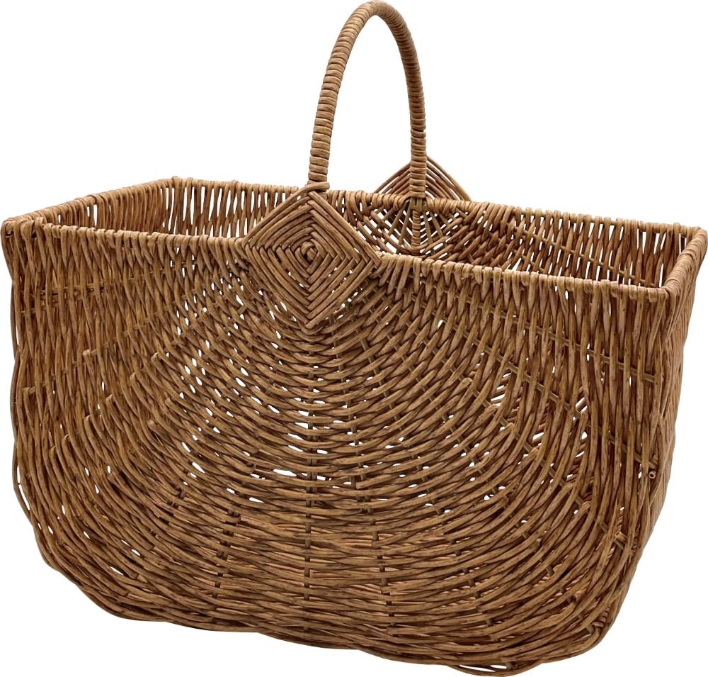 ダイカイ バルト PE柳 ワンハンドル角型 BR W34.5×D20.5×H21.5×TH32cm 73766