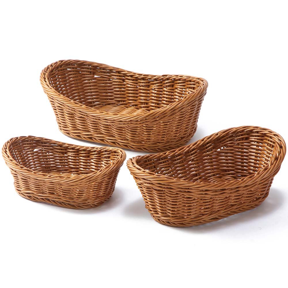 山下工芸(Yamasita craft) 樹脂手編舟型バスケット25型 茶 59196000 [2]