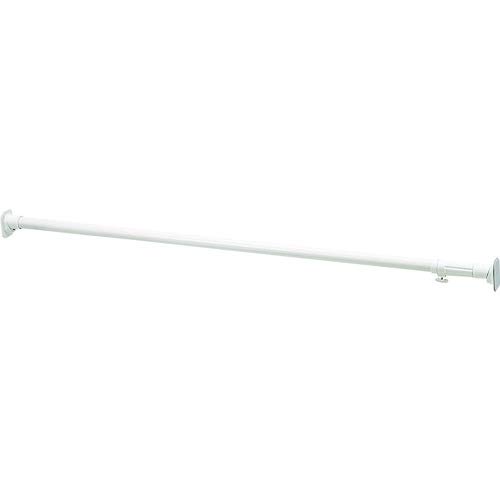 • 商品サイズ(約)：119x5.5xH7cmカラー：ホワイト取り付け寸法：119~200cm耐荷重(約)：20~50kg • パイプ：スチール(PP樹脂被覆)圧着部：EVA樹脂グリップ他：ABS樹脂