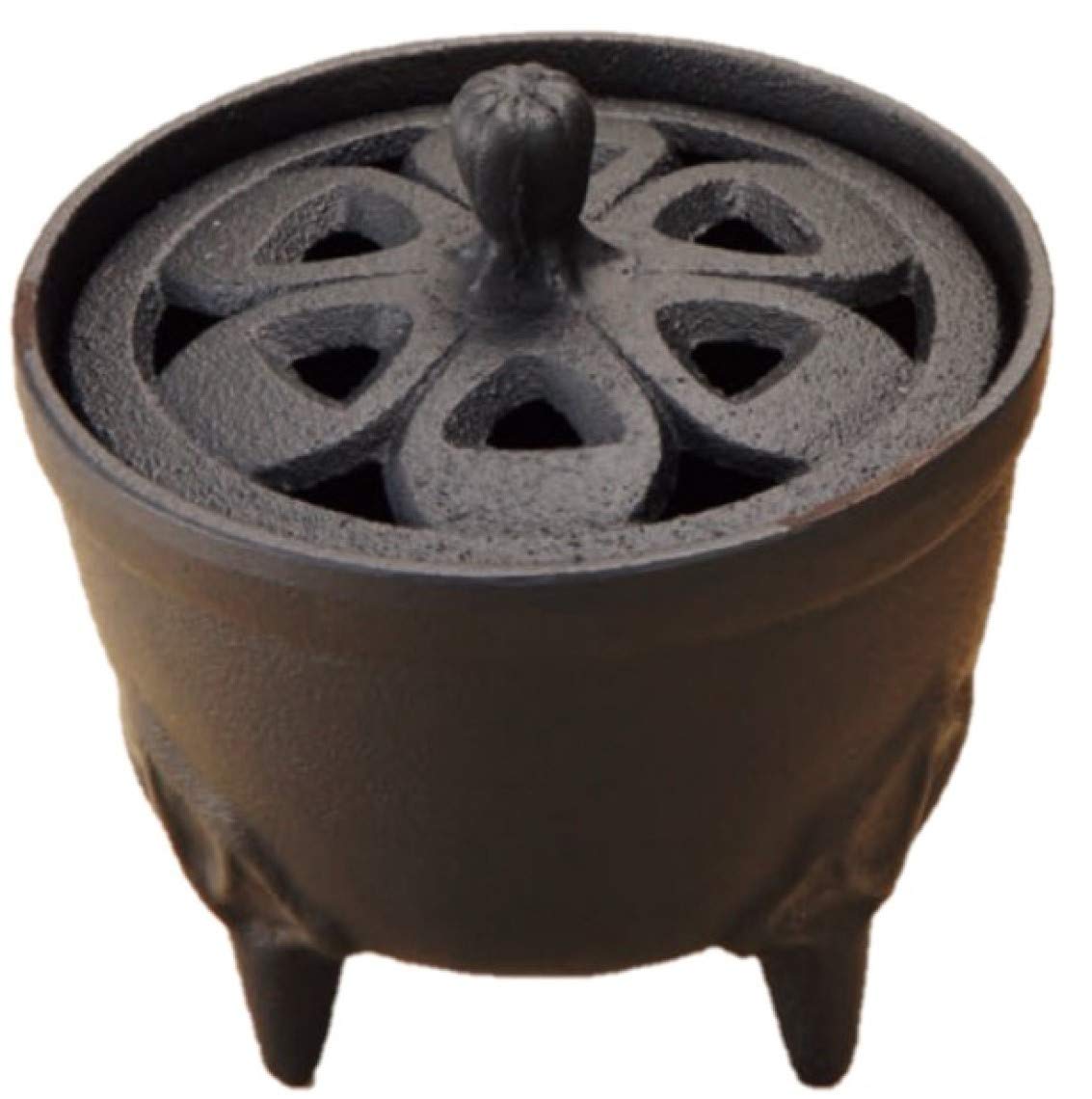 incense Burners - 岩鋳(Iwachu) 香炉 花びら 黒 本体サイズ(cm):Φ8.5×H9 南部鉄器 29206