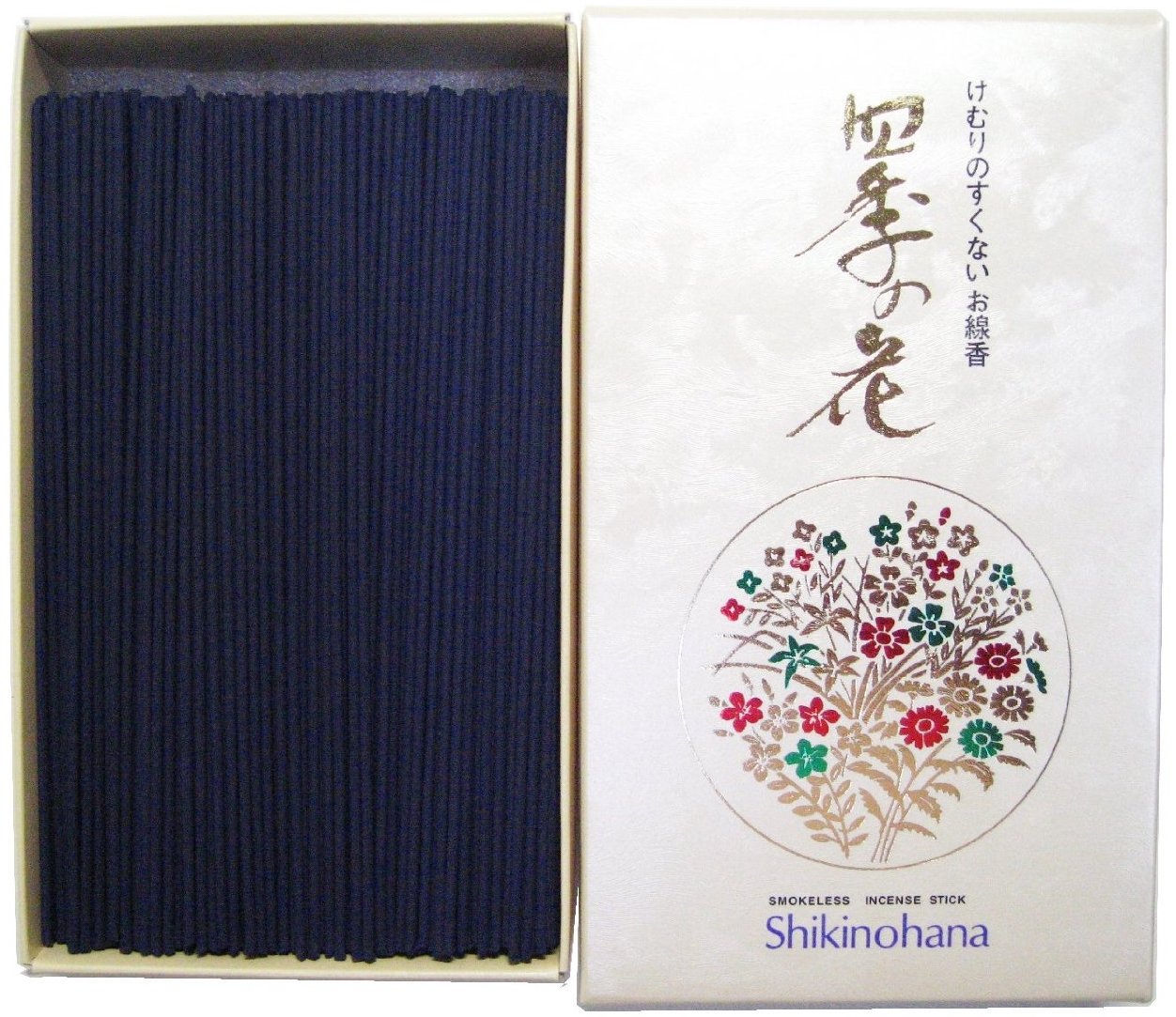 Buddhist Altar Ritual Articles - 淡路梅薫堂の煙の少ないお線香 ラベンダー 煙少四季の花 130g 徳用大型 花の線香 花線香 花の香り 御線香 #115