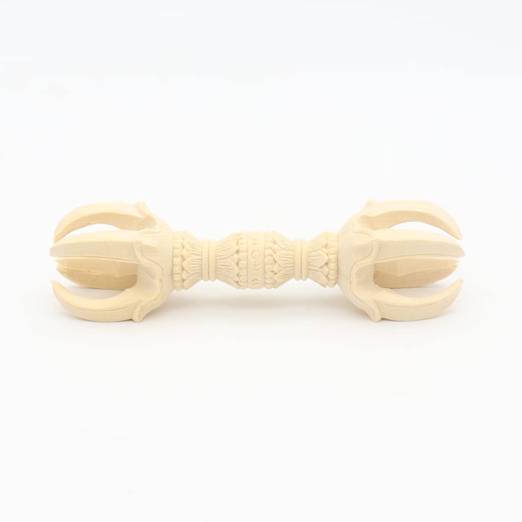 栗田こだわり仏像 【法器】 五鈷杵12cm 木彫仏具 桧木製 2789