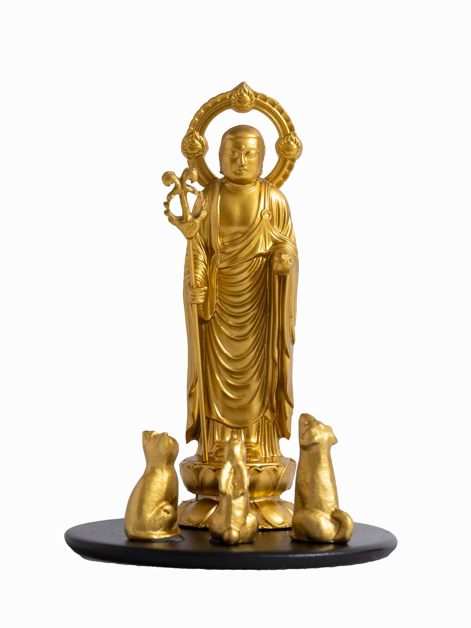 仏像 ペット地蔵菩薩 7.5cm（金色）＿『動物守護・ペット供養』 高岡銅器(Pじぞう/S)