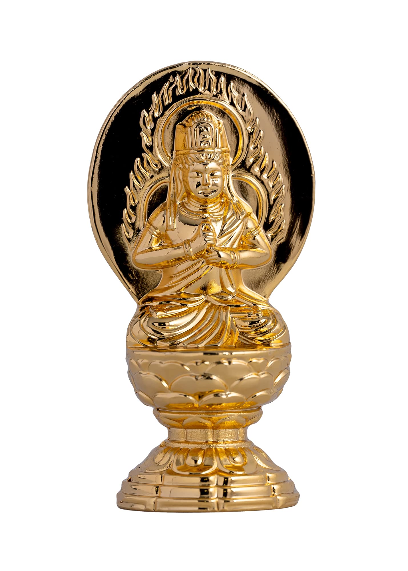 仏像 大日如来 【小 6.8cm（金メッキ/24金） 仏師：渡辺景秋 原型＿（未・申年生まれ）十二支守り本尊 干支 高岡銅器(だいにちにょらいS)