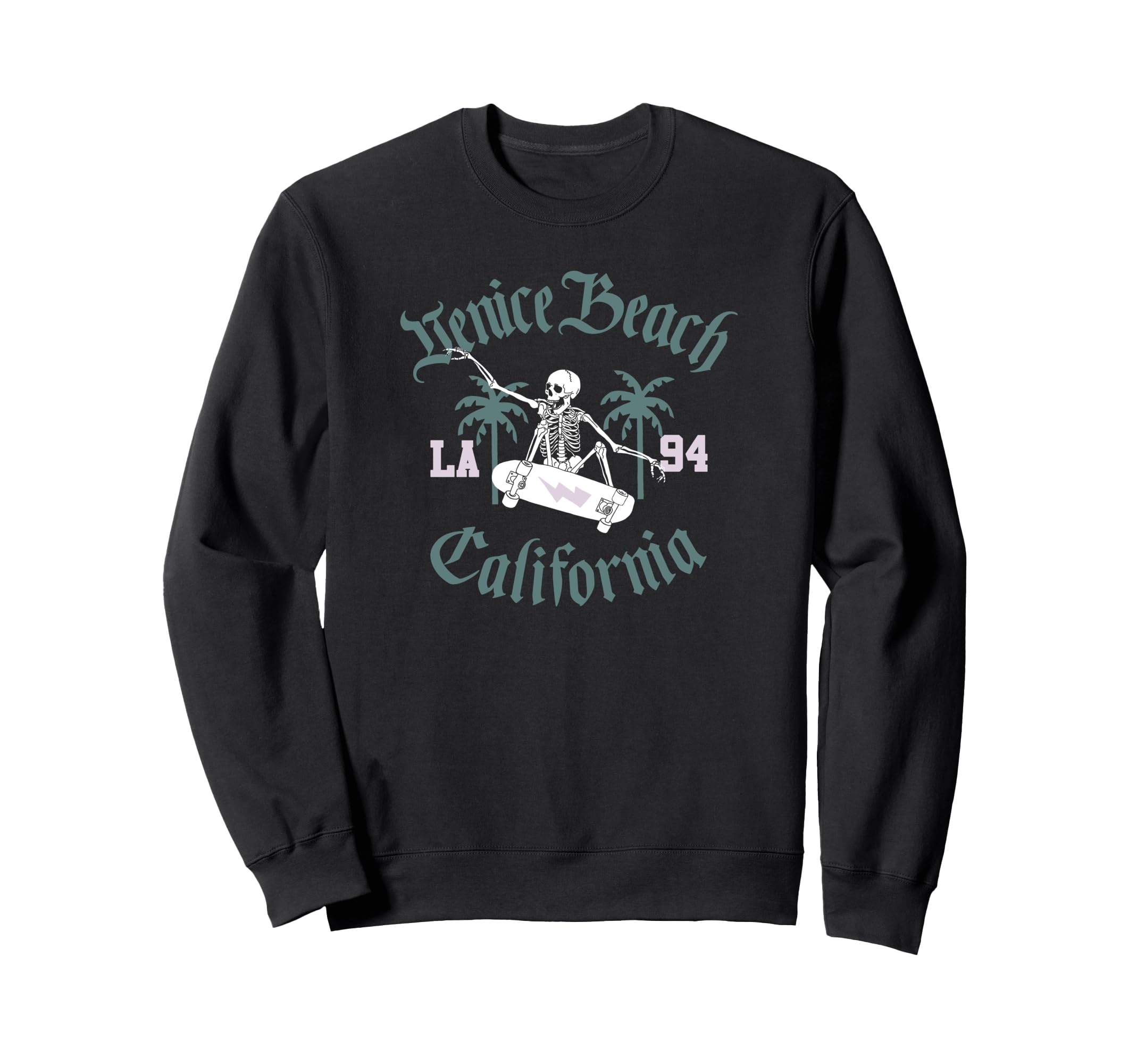 Venice Beach California LA Skateboarding Skeleton トレーナー