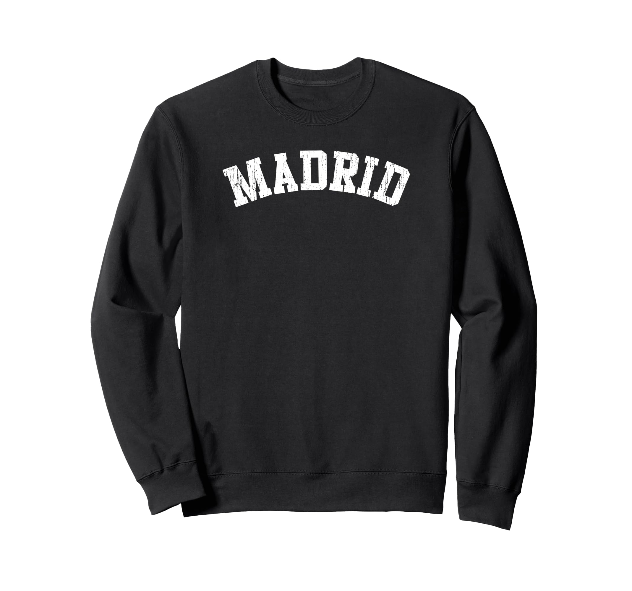 Madrid White Text Logo トレーナー