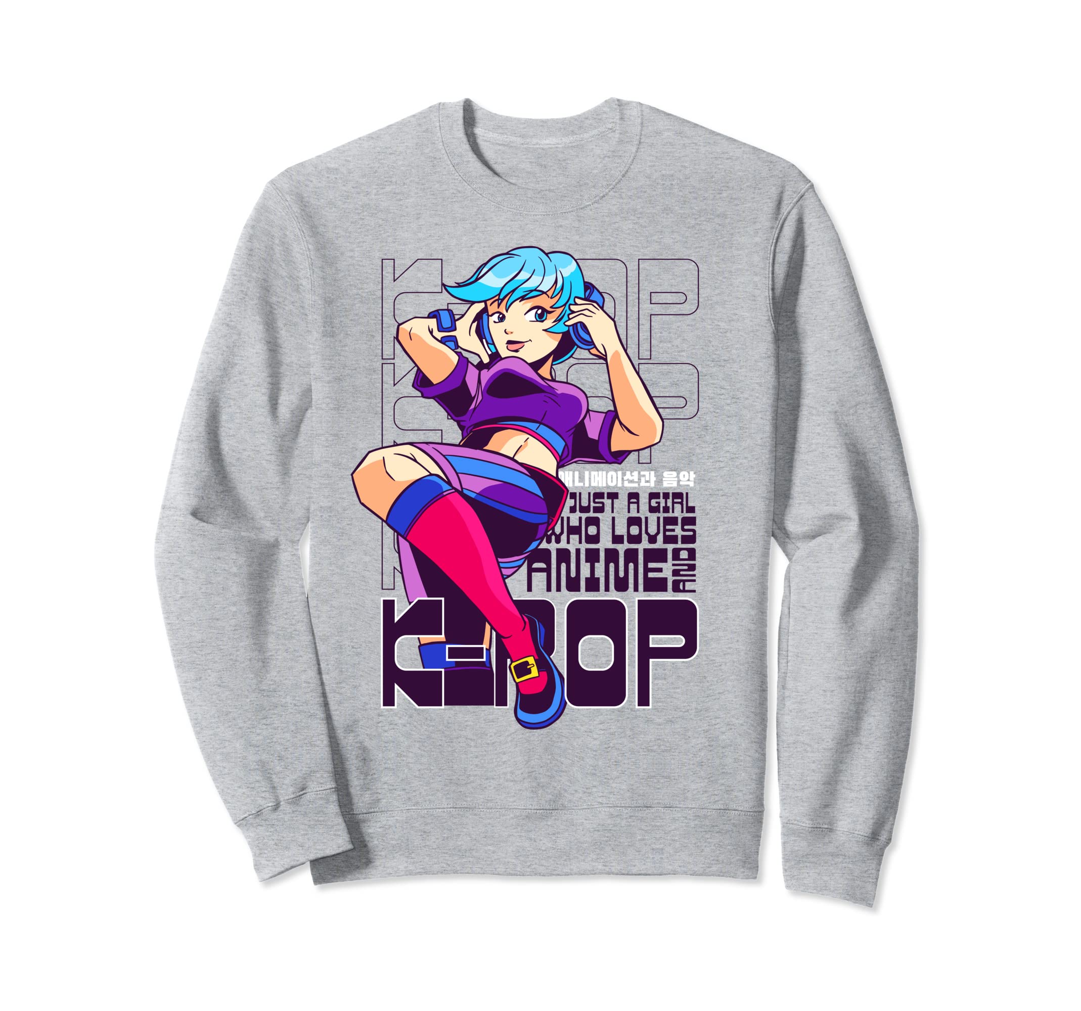 アニメ ガールズ ニーソックス レッド 音楽 ヘッドフォン オタク トレーナー(4.0)