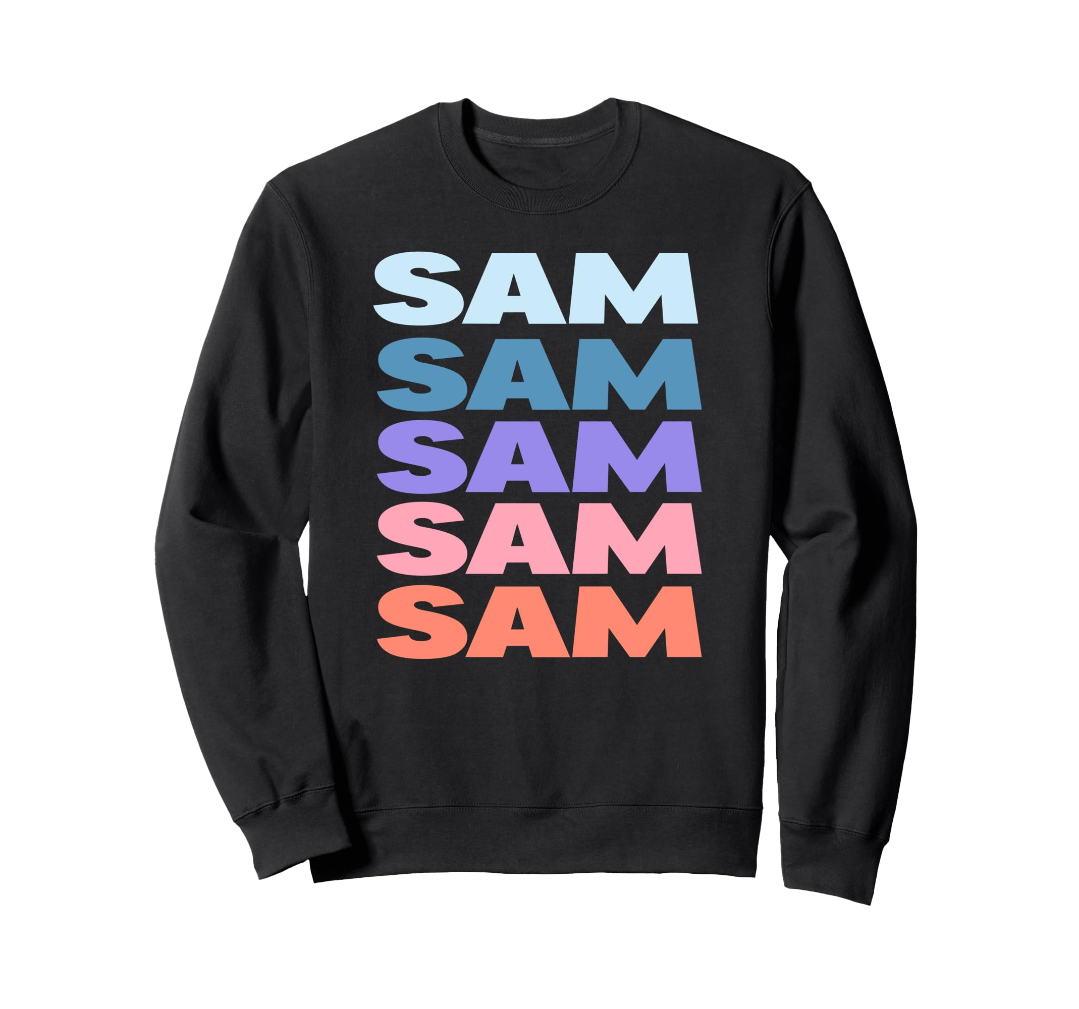 Funny Modern Repeated Text Design Sam トレーナー