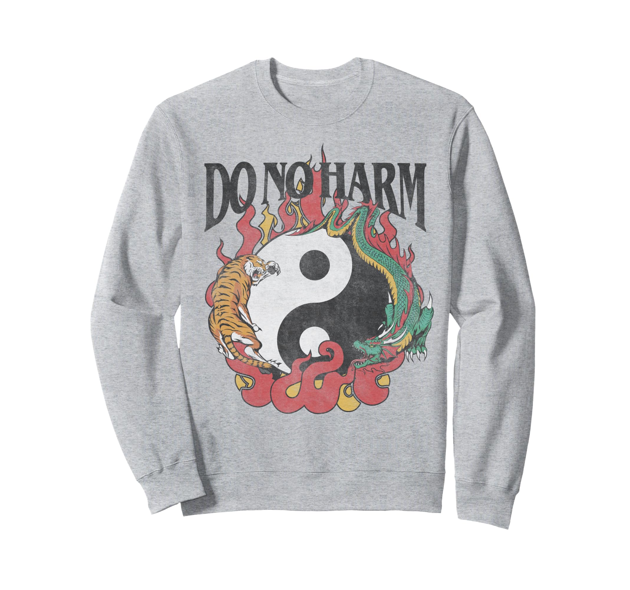 Do No Harm Yin Yang Tiger Flame トレーナー