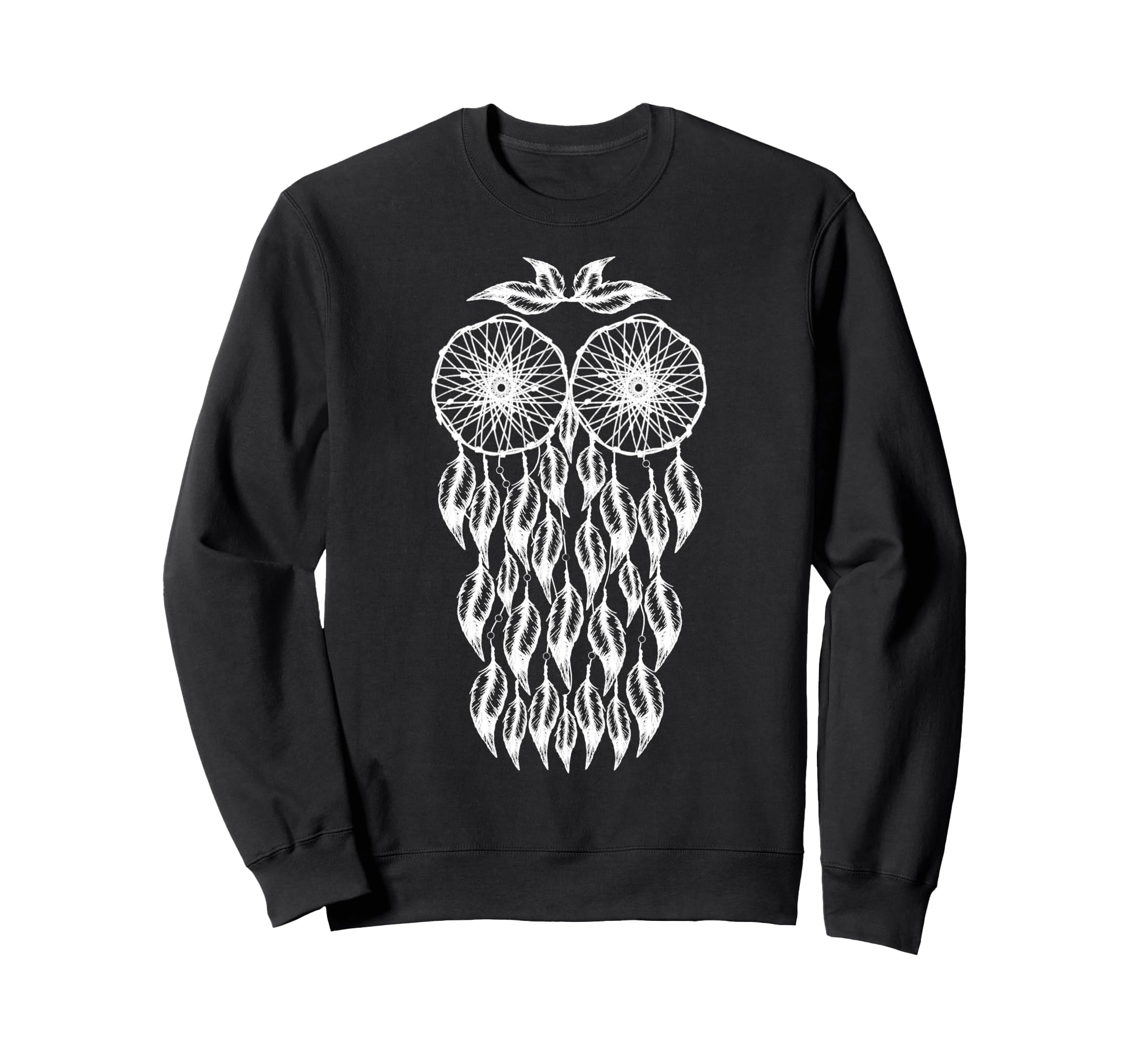 Big Creepy Owl Face Made Out Of Dreamcatchers トレーナー