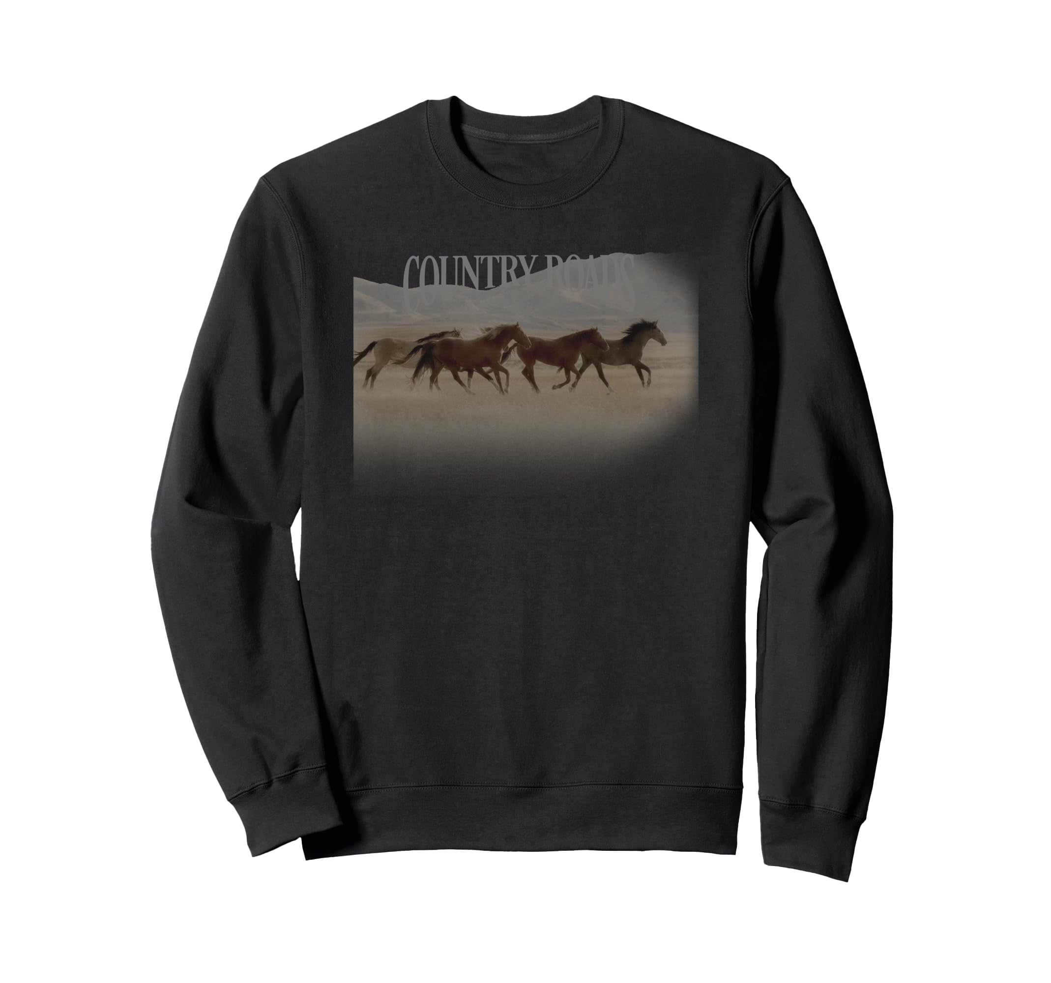 Country Roads Group Of Horses Running Through The Field トレーナー
