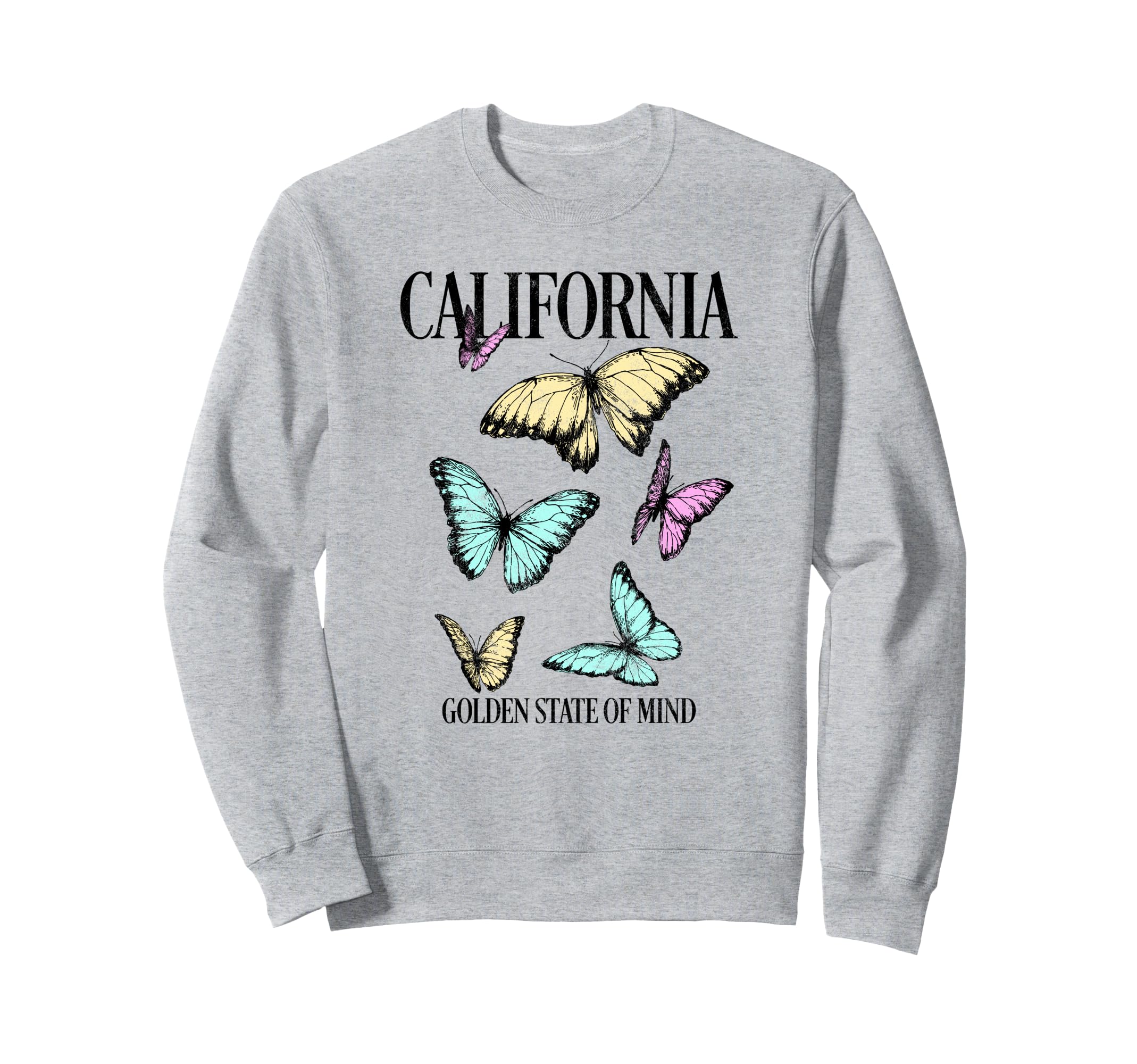 California Golden State Of Mind Variety Of Butterflies トレーナー