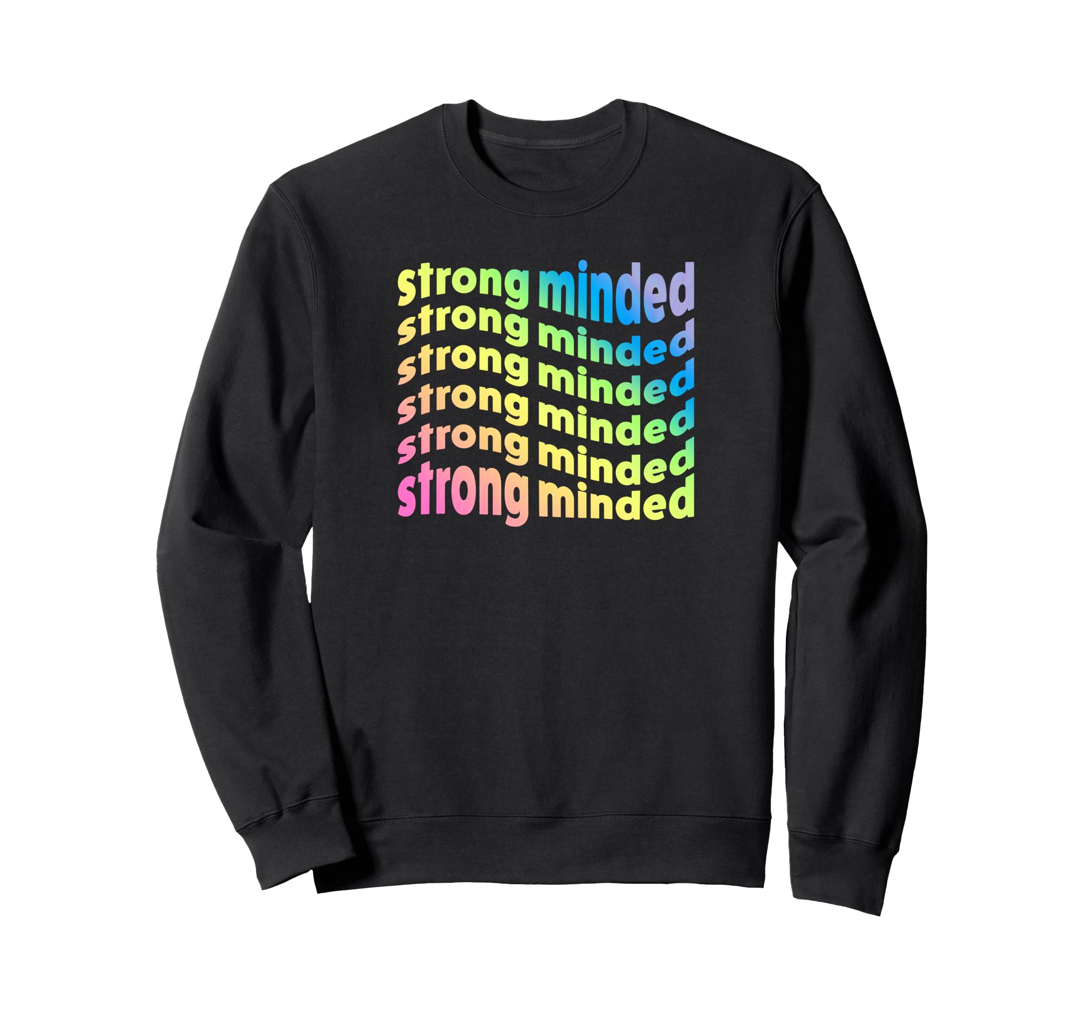 樂天商城 - Strong Minded Rainbow Wave Text Logo トレーナー