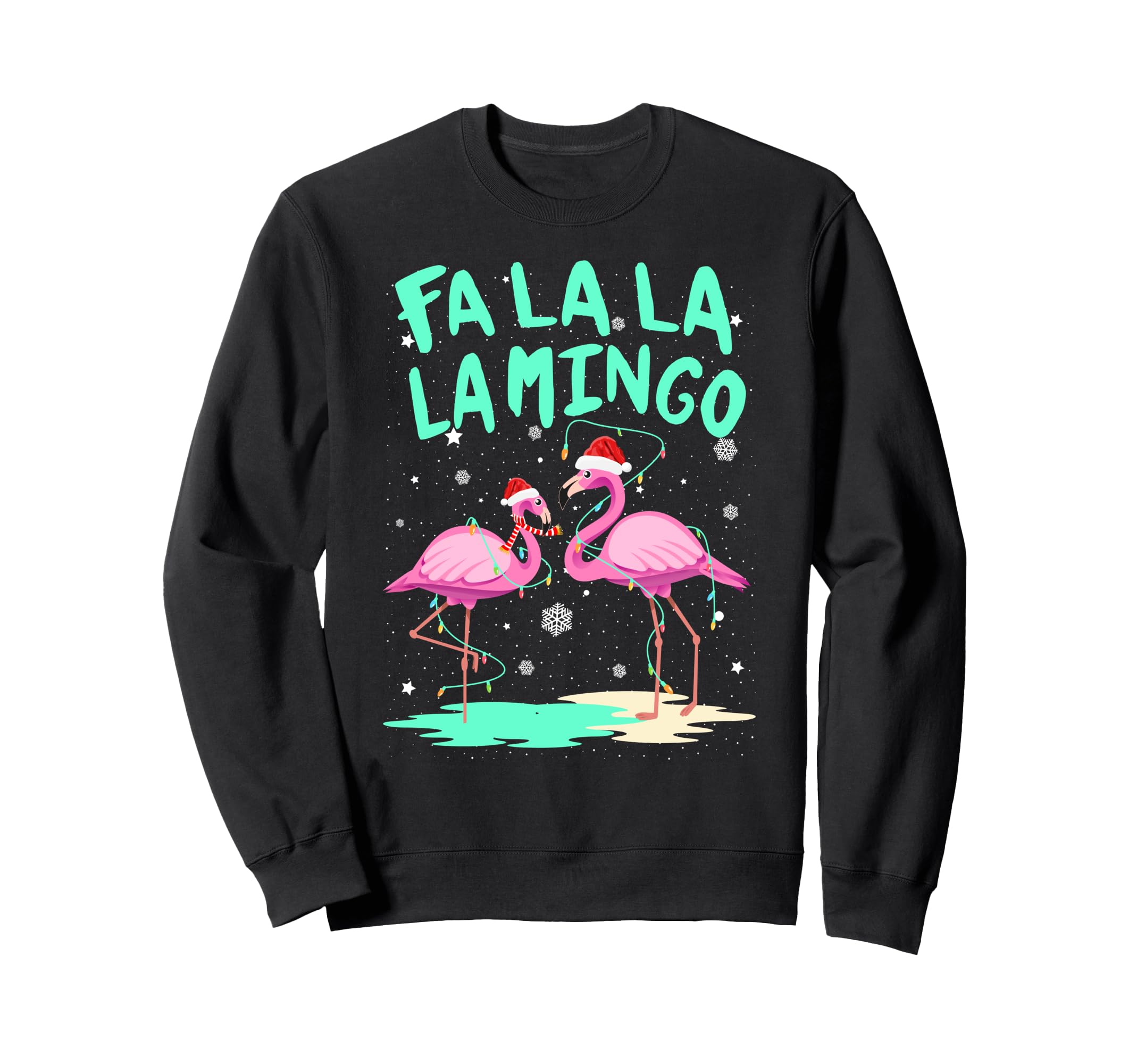 Trendy Christmas Fa La La Lamingo トレーナー