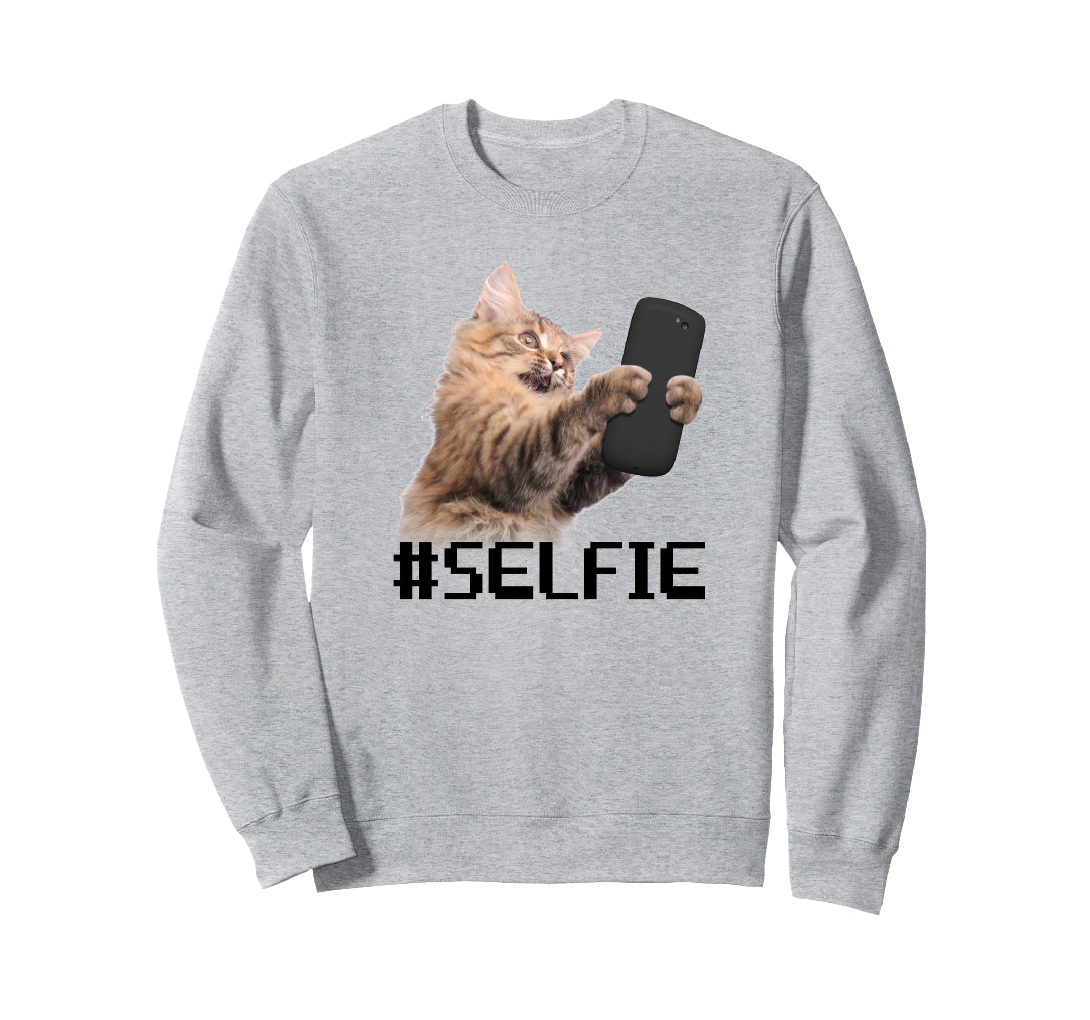 Cell Phone Selfie Cat トレーナー