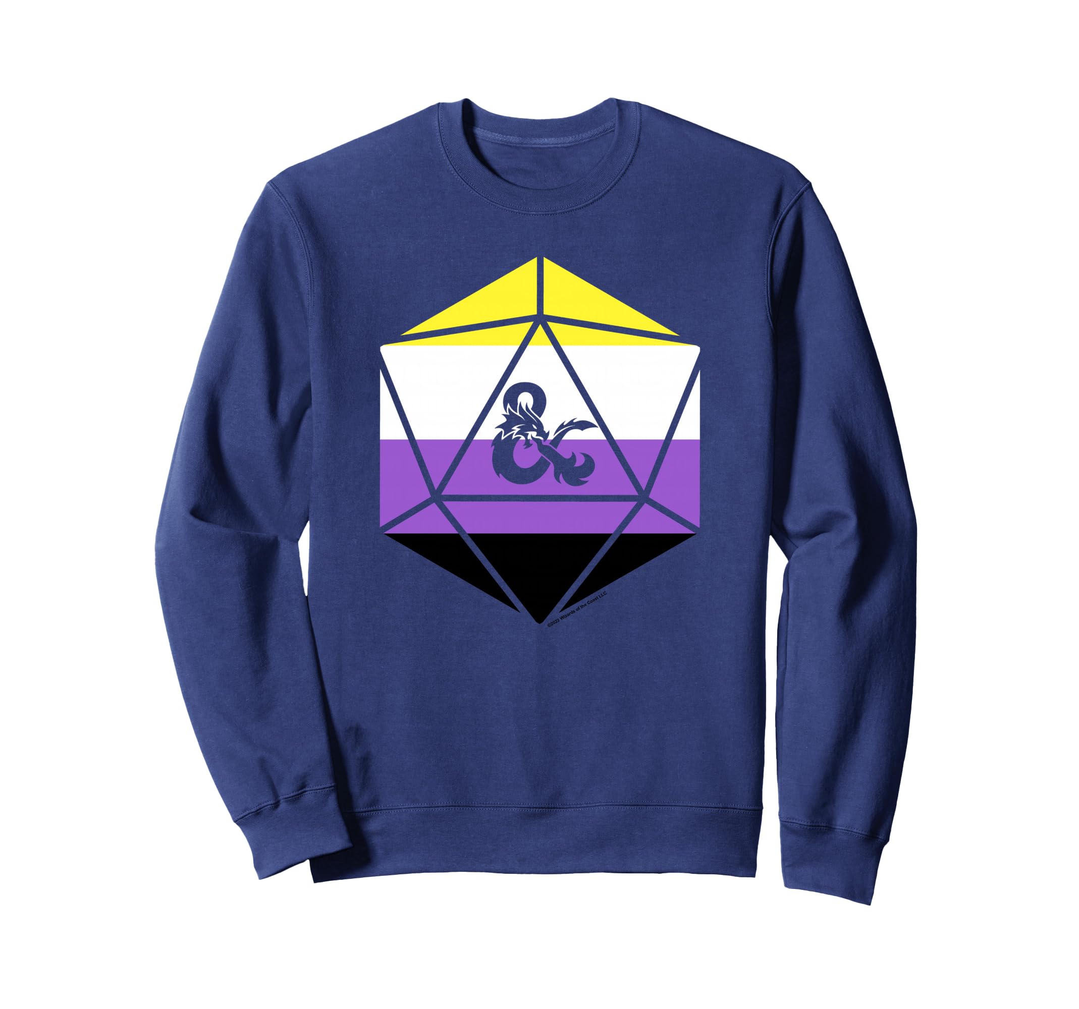 Dungeons & Dragons Non-binary Pride Flag Dice Logo トレーナー